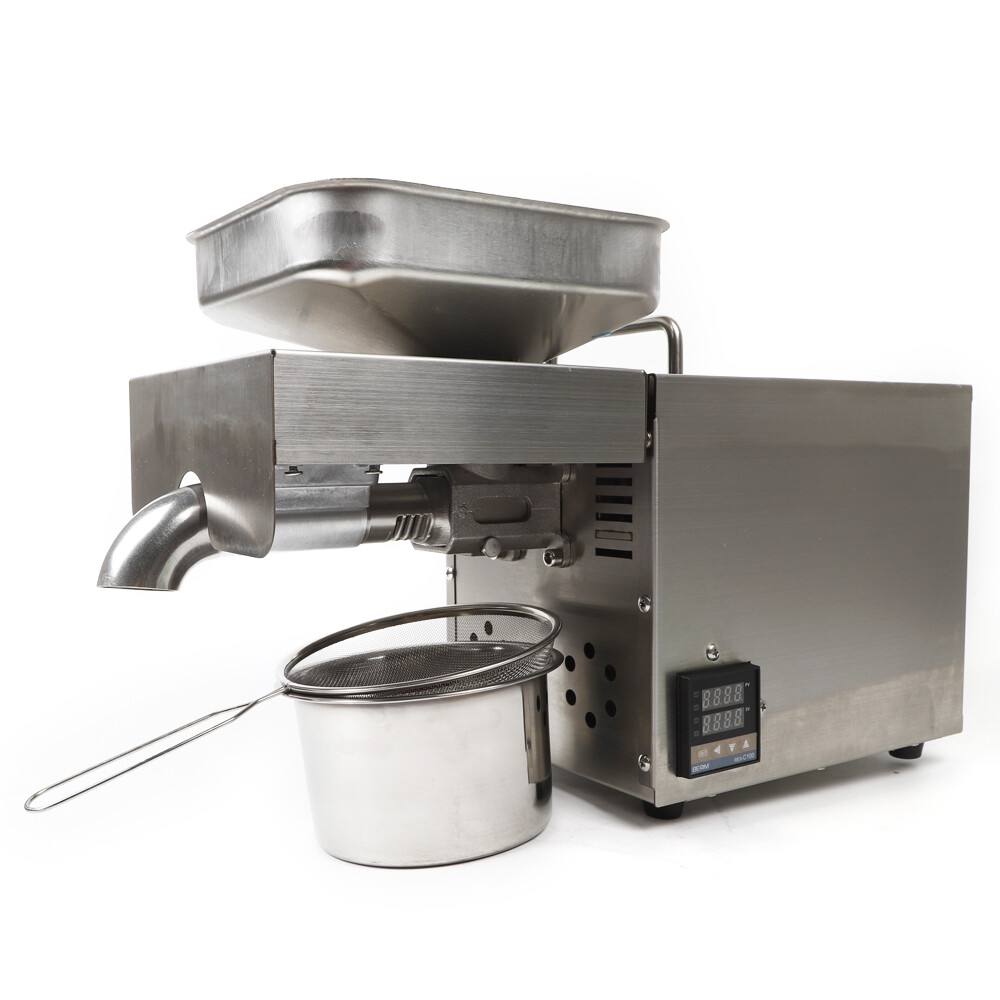 1500W Automatic Oil Press Machine Hot Cold Oil Extractor Stainless Steel