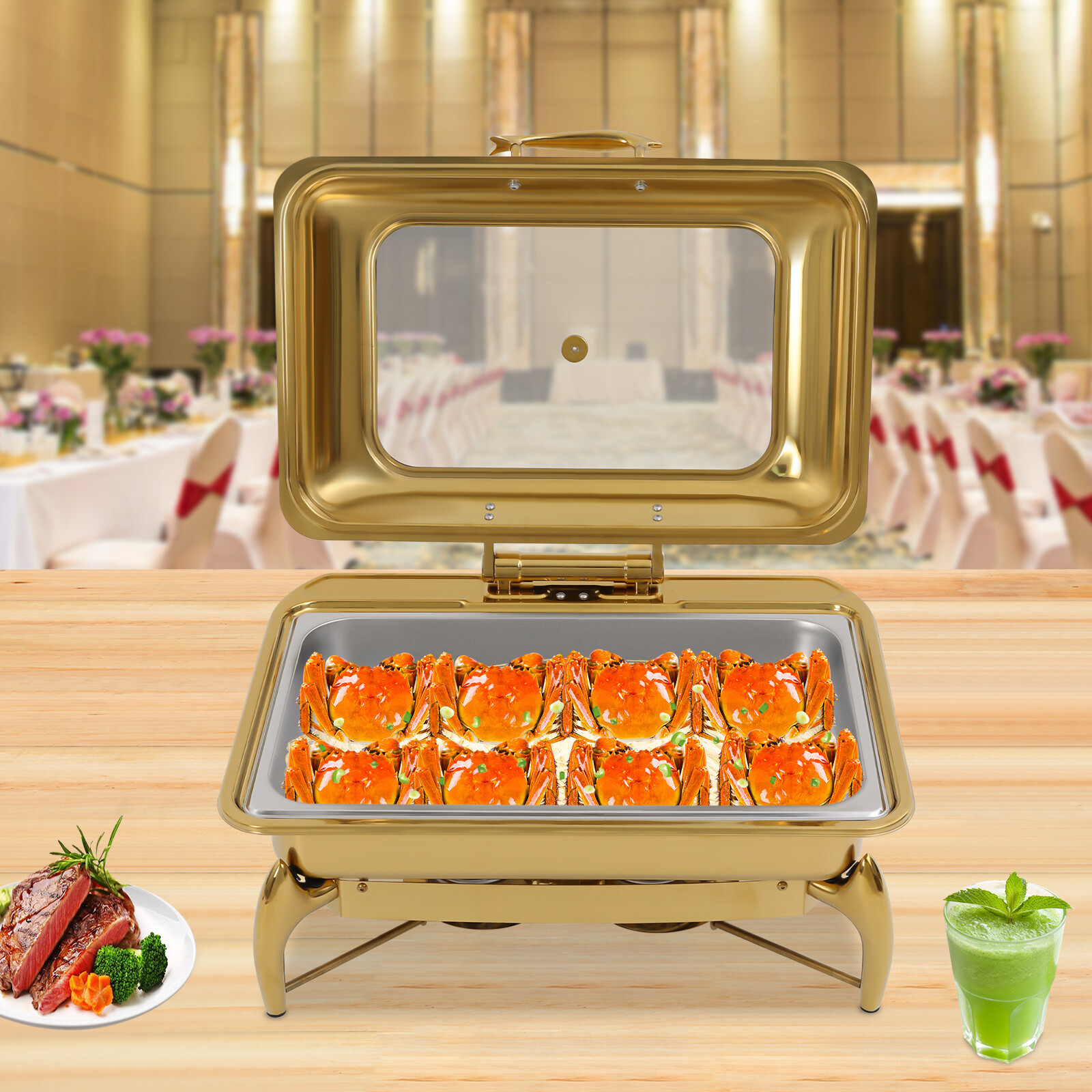 Chafing Dish Buffet Stove Buffet Stove Rectangular Catering Chafer Stove