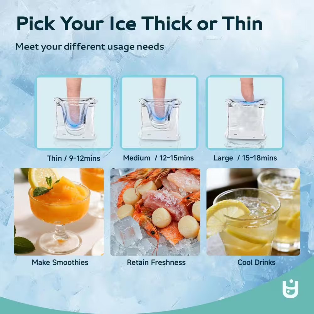 17.6 In. 150 Lbs. /24H Full Size Cubes Built-In/Freestanding Commercial Ice Make