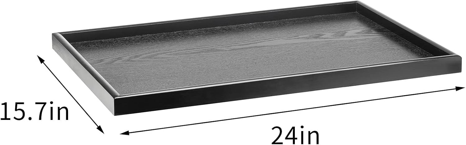24 x 16 Inches Extra Large Solid 23.6" x 15.7" x 1.2", Black