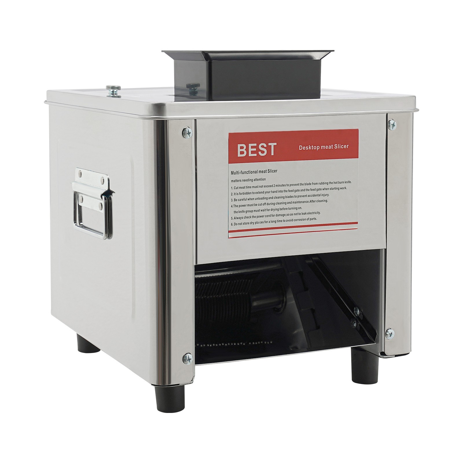 Meat Cutting Machine 150Kg/H Electric Meat Cutter Slicer 10mm Blade 110V 850W