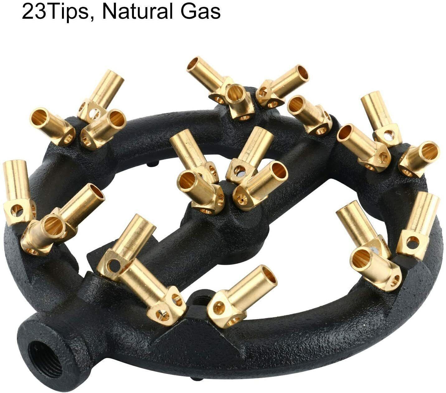 Jet Burner Natural Gas Commercial Cast Iron with 23 Brass Tips Up 100,000 BTU