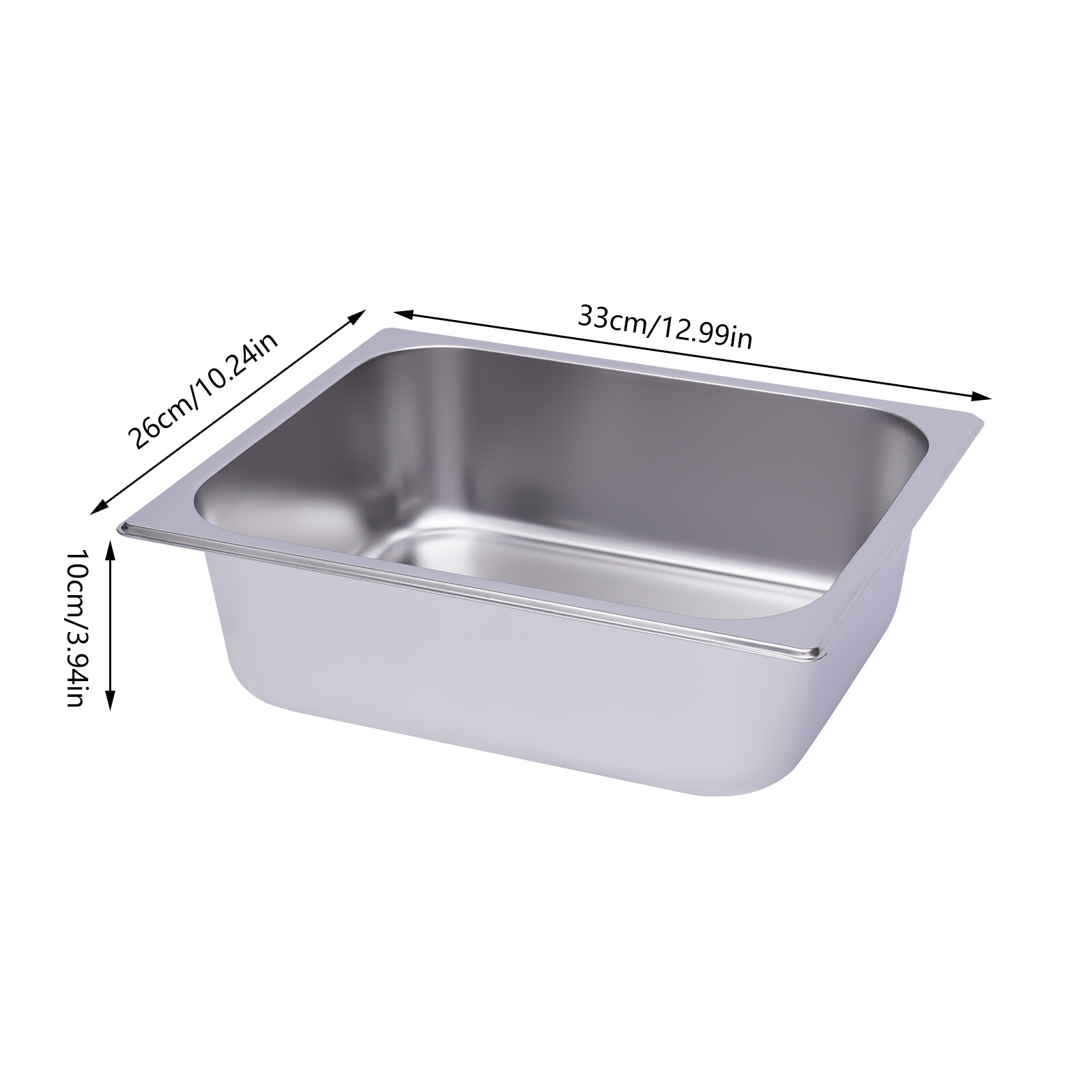 6 Pack 4″ Deep 1/2 Size Stainless Steel Steam Table Pans Hotel Food Prep Pan NEW