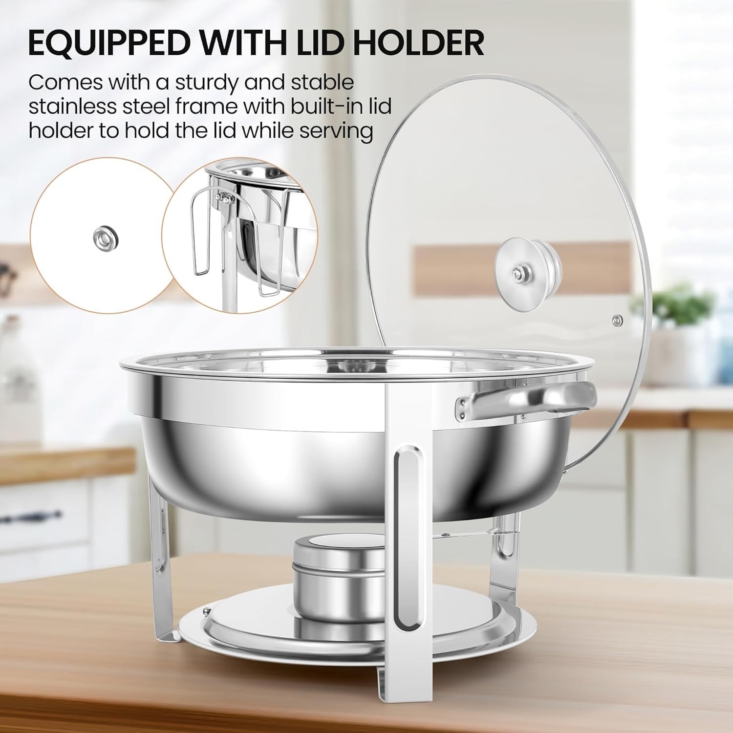 Buffet Chafing Dishes Set 4 Pack Stainless Steel Food Warmers for Parties