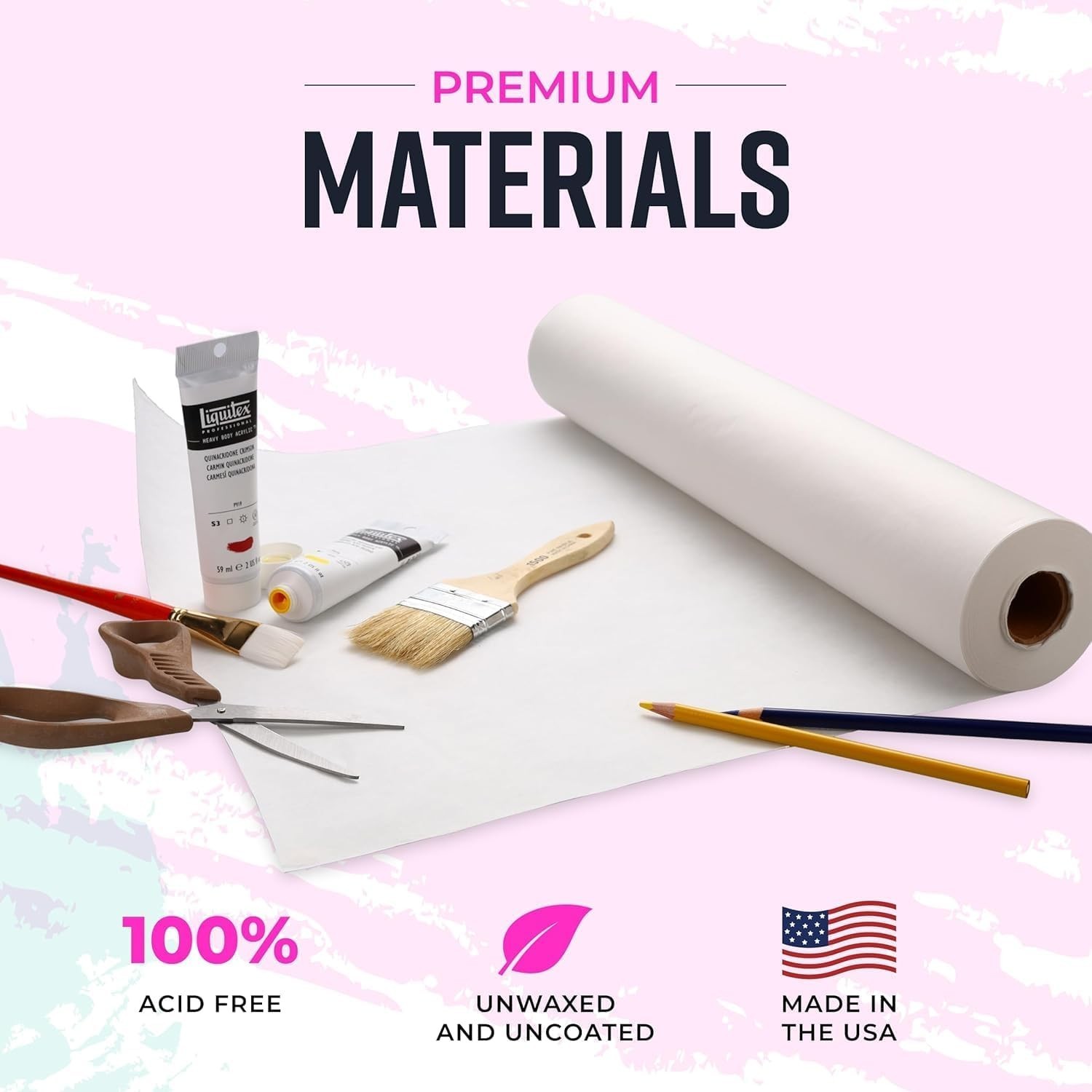 48″ x 1200″ 100′ White Kraft Paper Roll – – Craft Paper for Bulletin Board A…