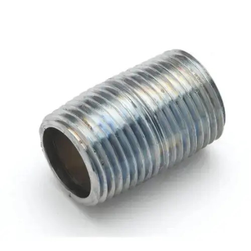 T&S Brass 002535-25 Chrome Plated Brass 1″ Close Nipple w/ 3/8″ NPT Male Threads