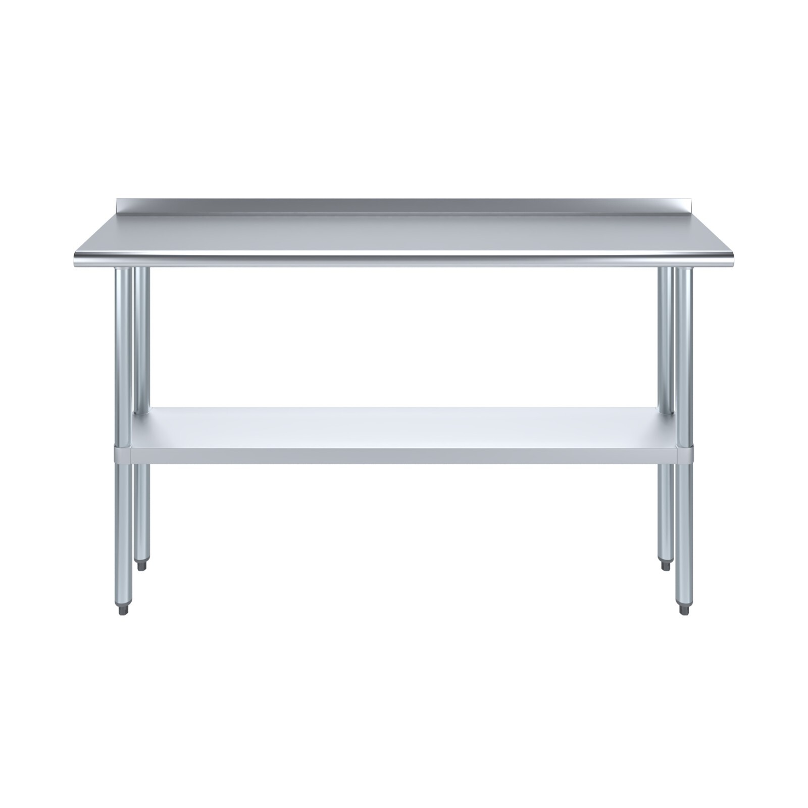 14 in. x 60 in. Stainless Steel Work Table with 1.5 in. Backsplash