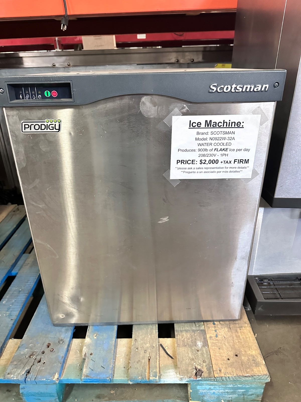 Scotsman N0922W-32A Water Cooled Flake Ice 208/230 V 1PH