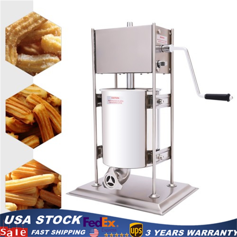 For Commercial Manual Spanish Churro Machine 10L Vertical Churrera Churros Maker