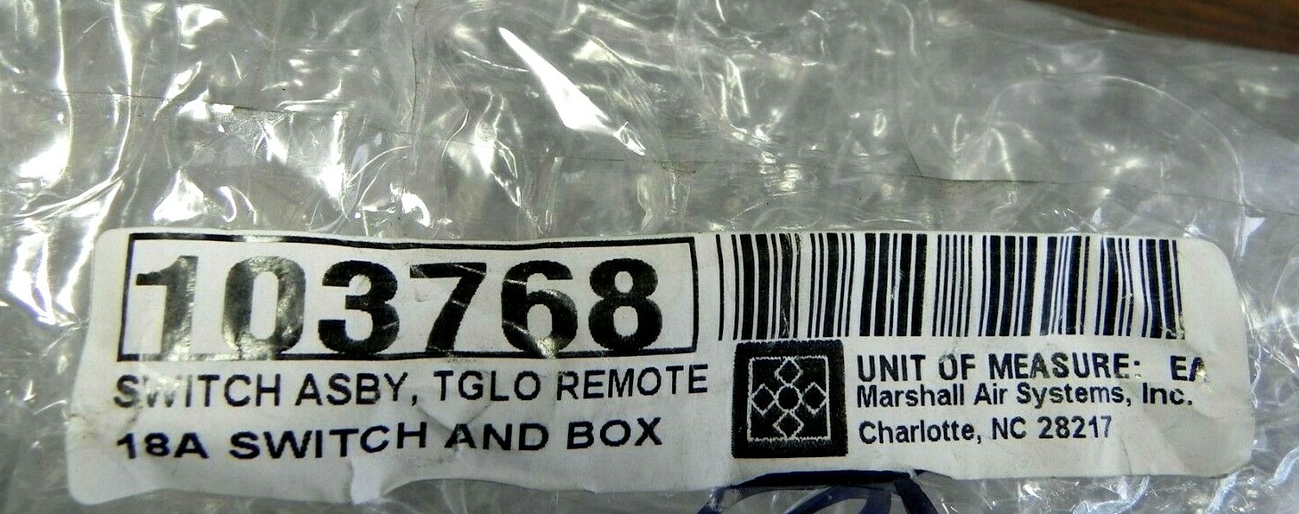 103768 Marshall Air Tglo Remote 18A Switch Box Genuine OEM Heavy Duty (FR)