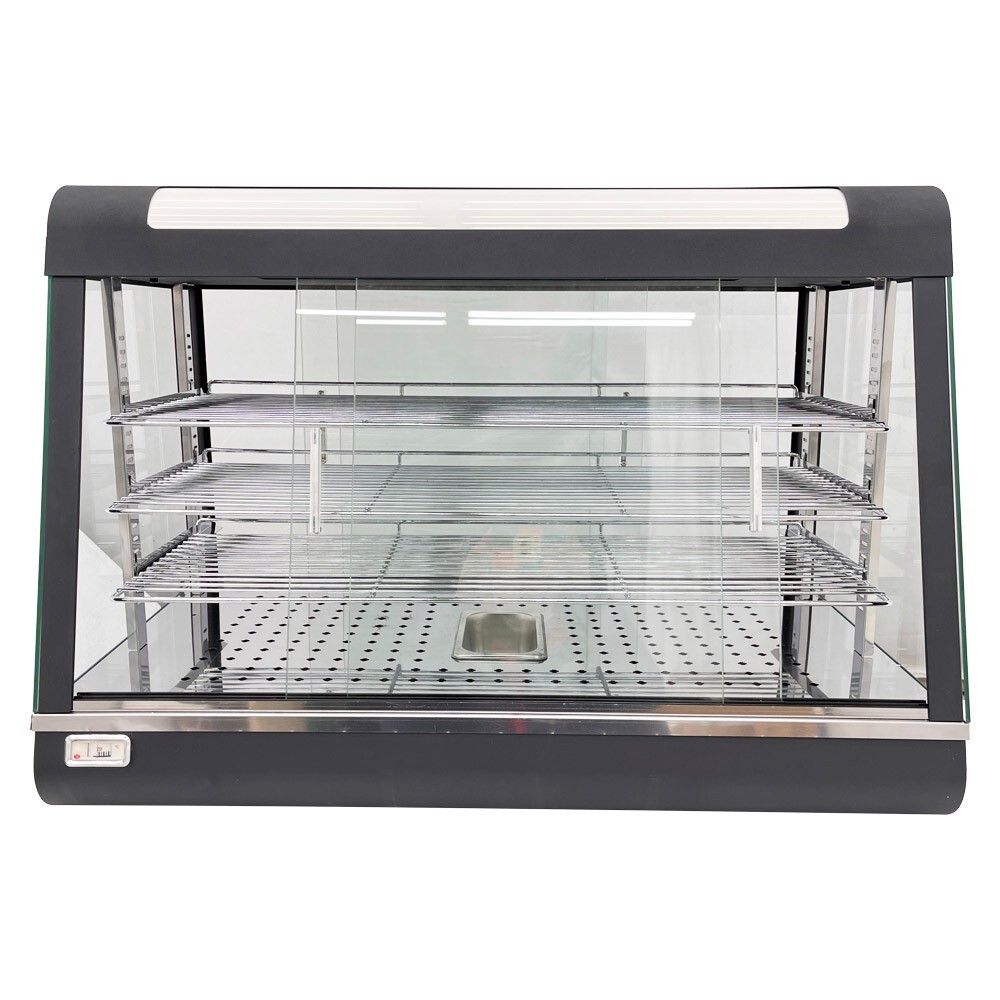 35in Commercial Food Warmer Display Case 110V Electric Food Pastry Pizza Warmer