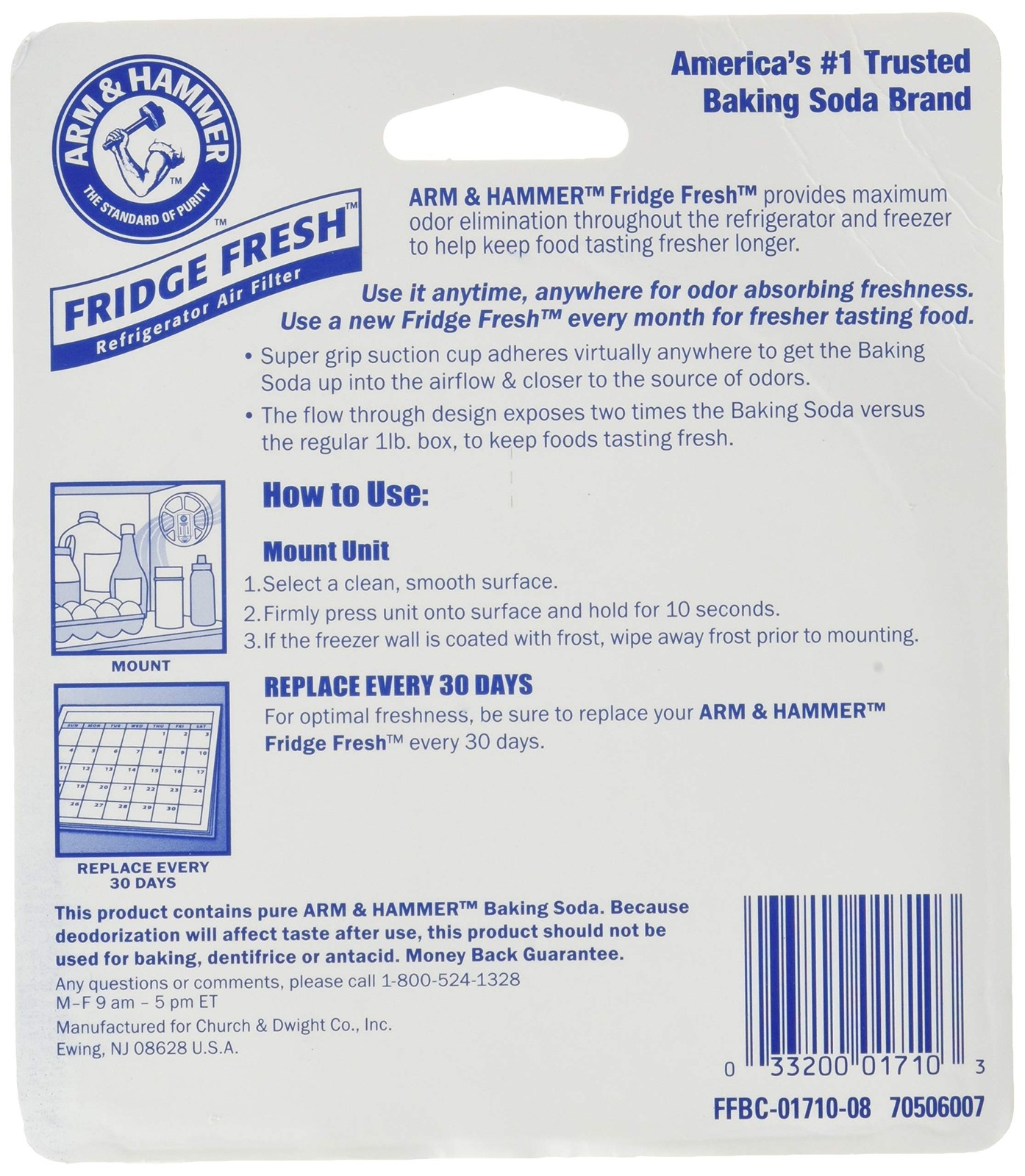 Arm & Hammer Fridge Fresh Refrigerator, 1 Count 1 (Pack of 2), White