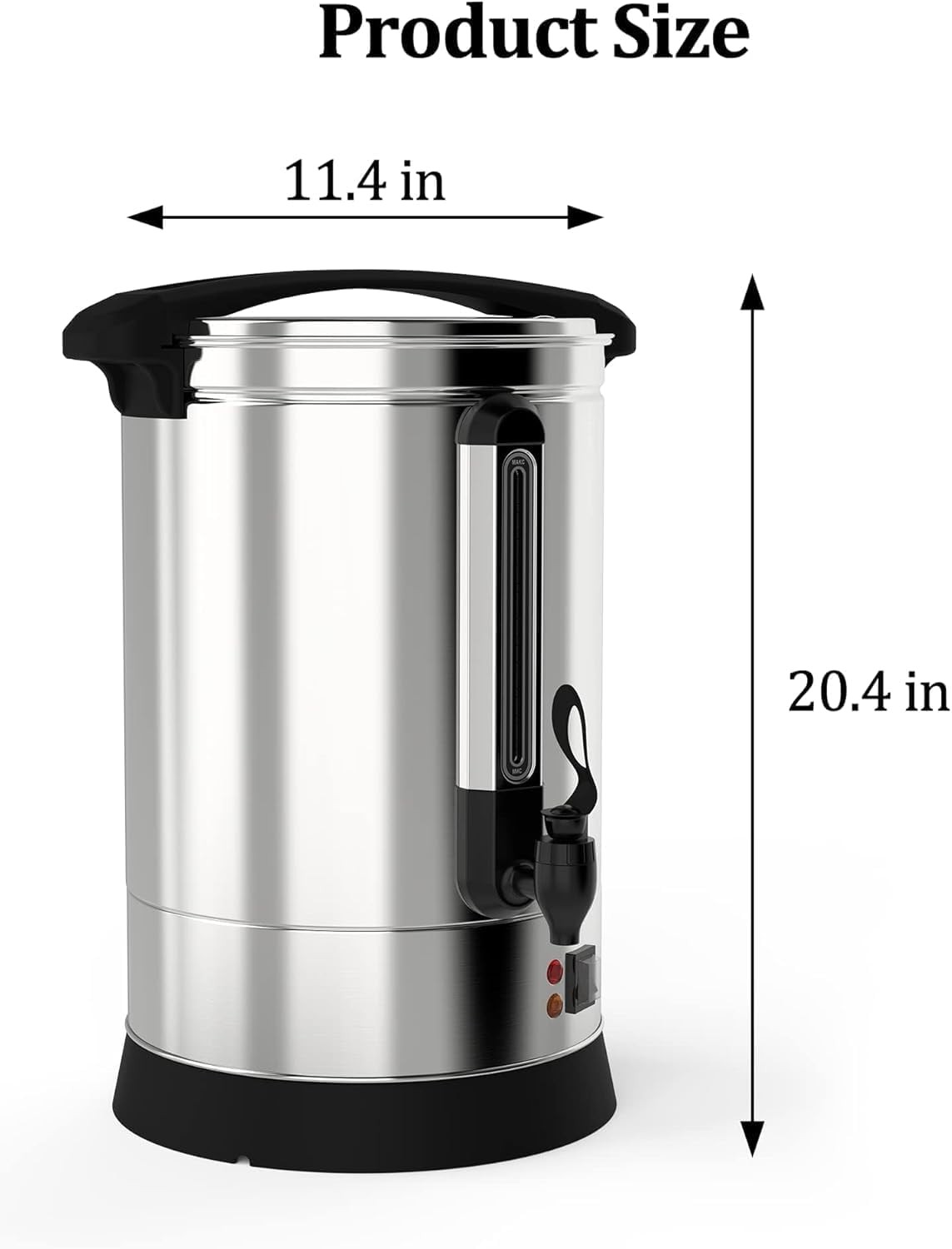 120-Cup Commercial Coffee Maker 18L Stainless Steel Coffee Percolator Electric