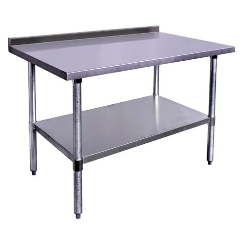 Kratos Stainless Steel Kitchen Prep Table 36″x30″ with Backsplash and