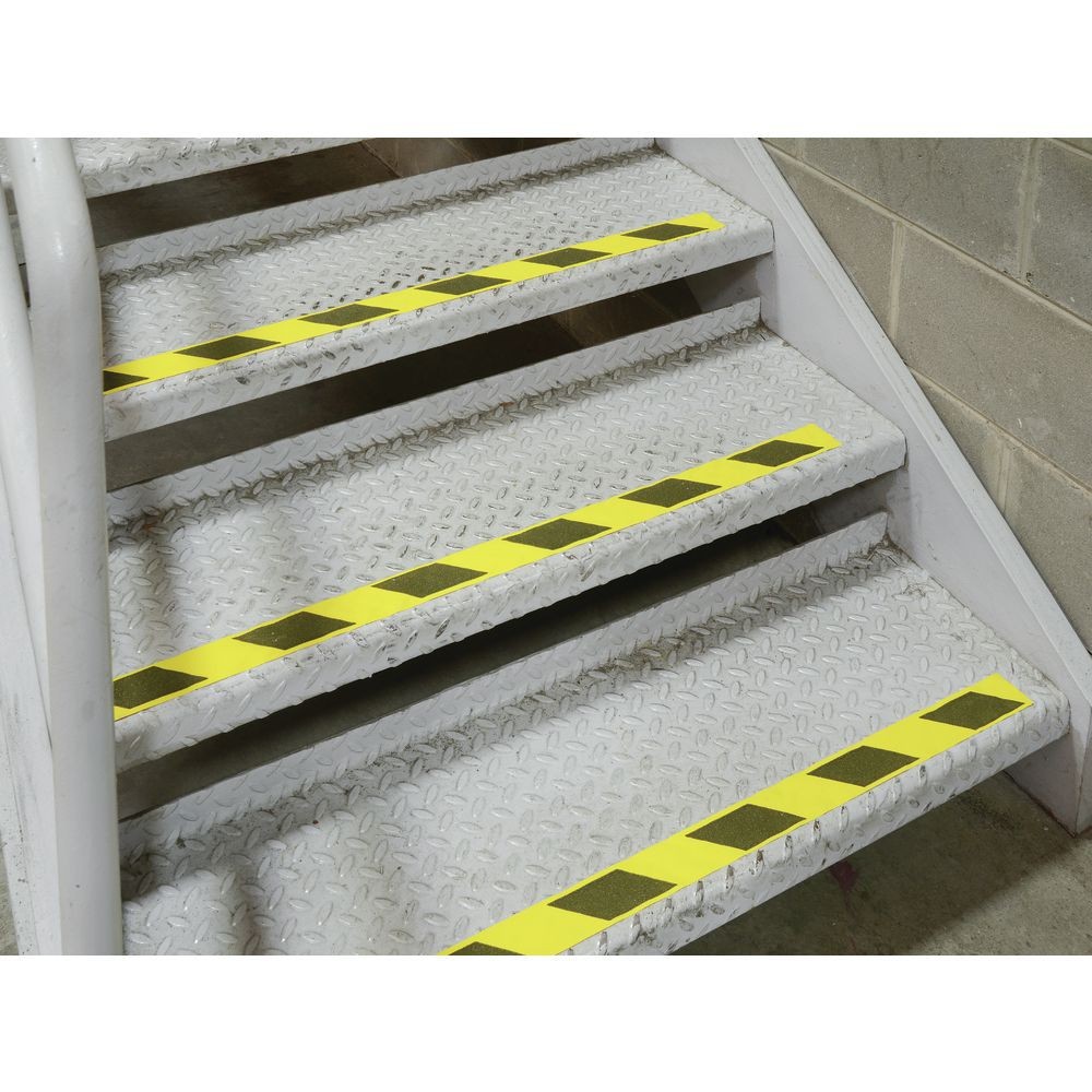 Yellow / Black PVC Anti-Slip Grit Tape Roll – 2″W x 60’L