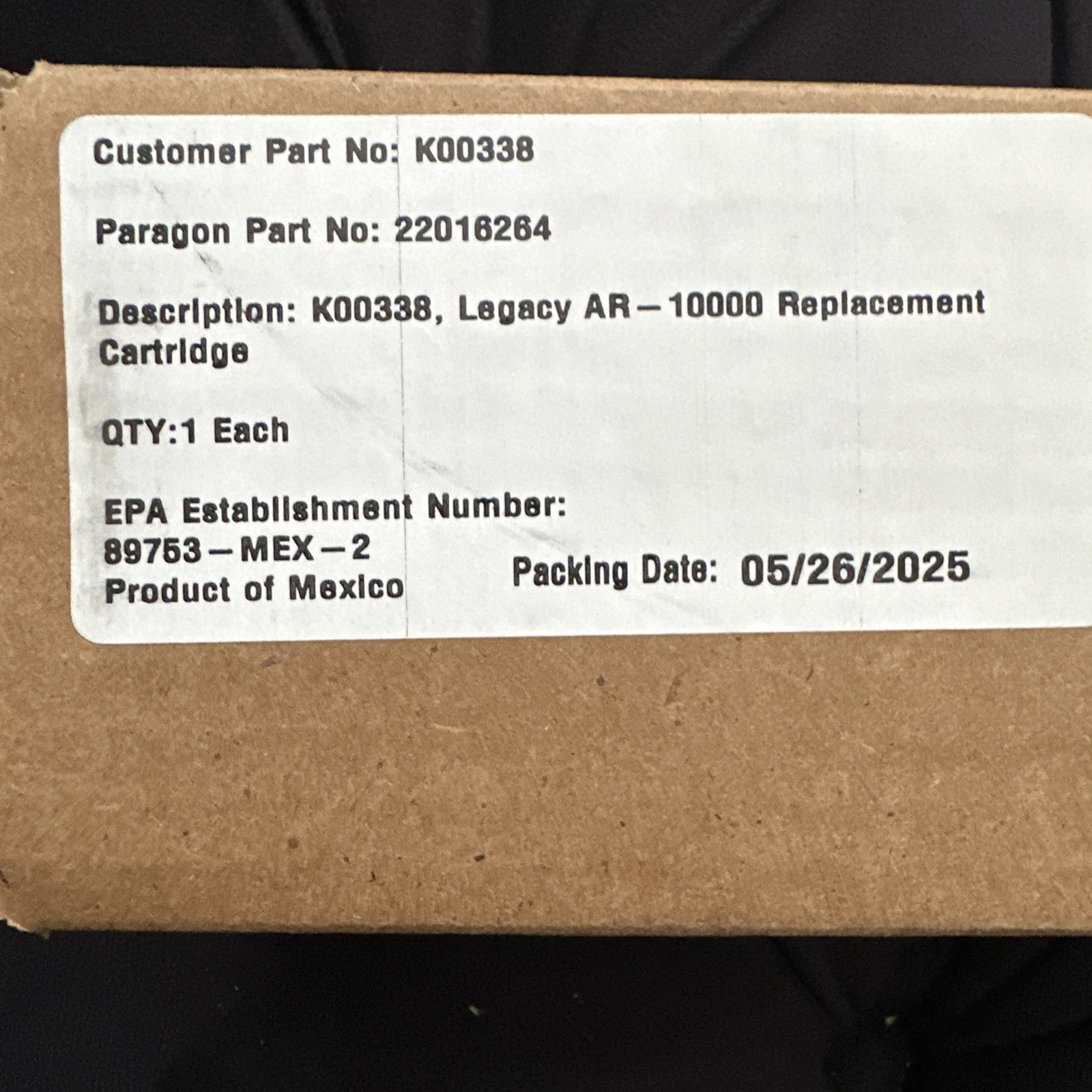 Manitowoc K00338 Arctic Pure 1 Micron AR-10000 Replacement Ice Maker Filter