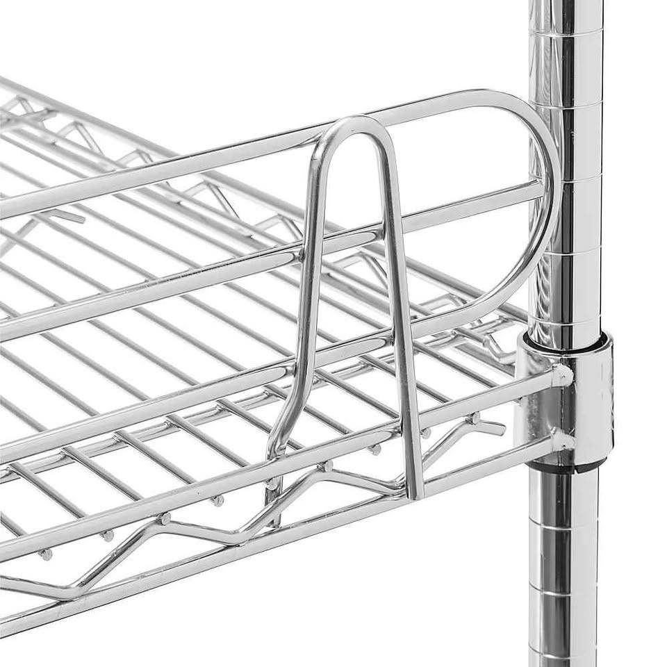 Metro rack 48″ x 4″ removable chrome metal wire side wall storage shelf ledge