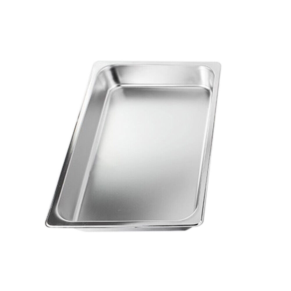 4-Pack Hotel Pans Commercial Steam Table Pan w/ Lid Stainless Steel Food Pan US