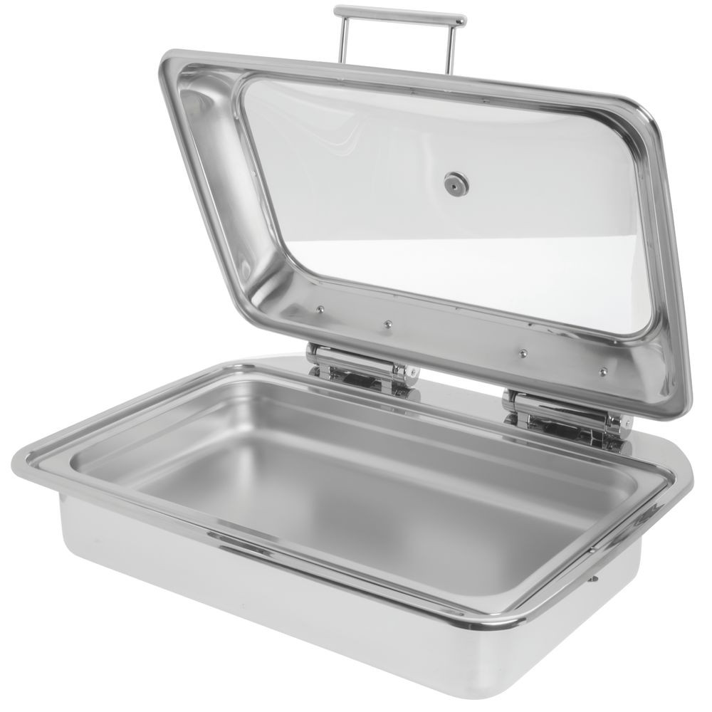 HUBERT® Induction Chafer, Full Size 8 4/5 Qt Classic Stainless Steel – 23″L x