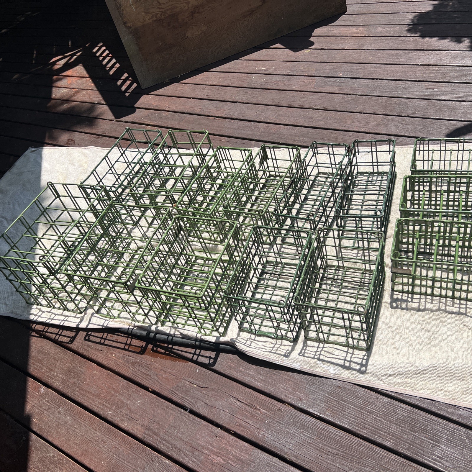 16 Used Sani Stack Coated wire Plate Washing Baskets Crates Various Sizes