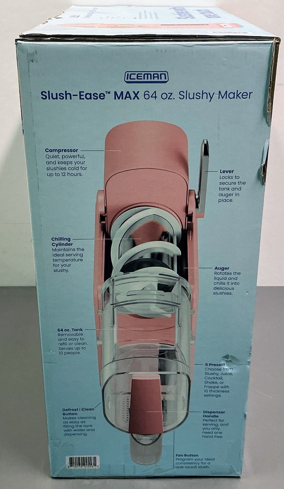 Iceman by Chefman Slush-Ease 88 oz. Total / 64 oz. Drink Capacity Slushy Maker