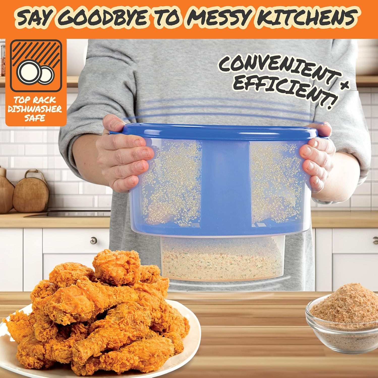 All-in-One Batter Breading Station for Fish, Meat, and Vegetable Coating