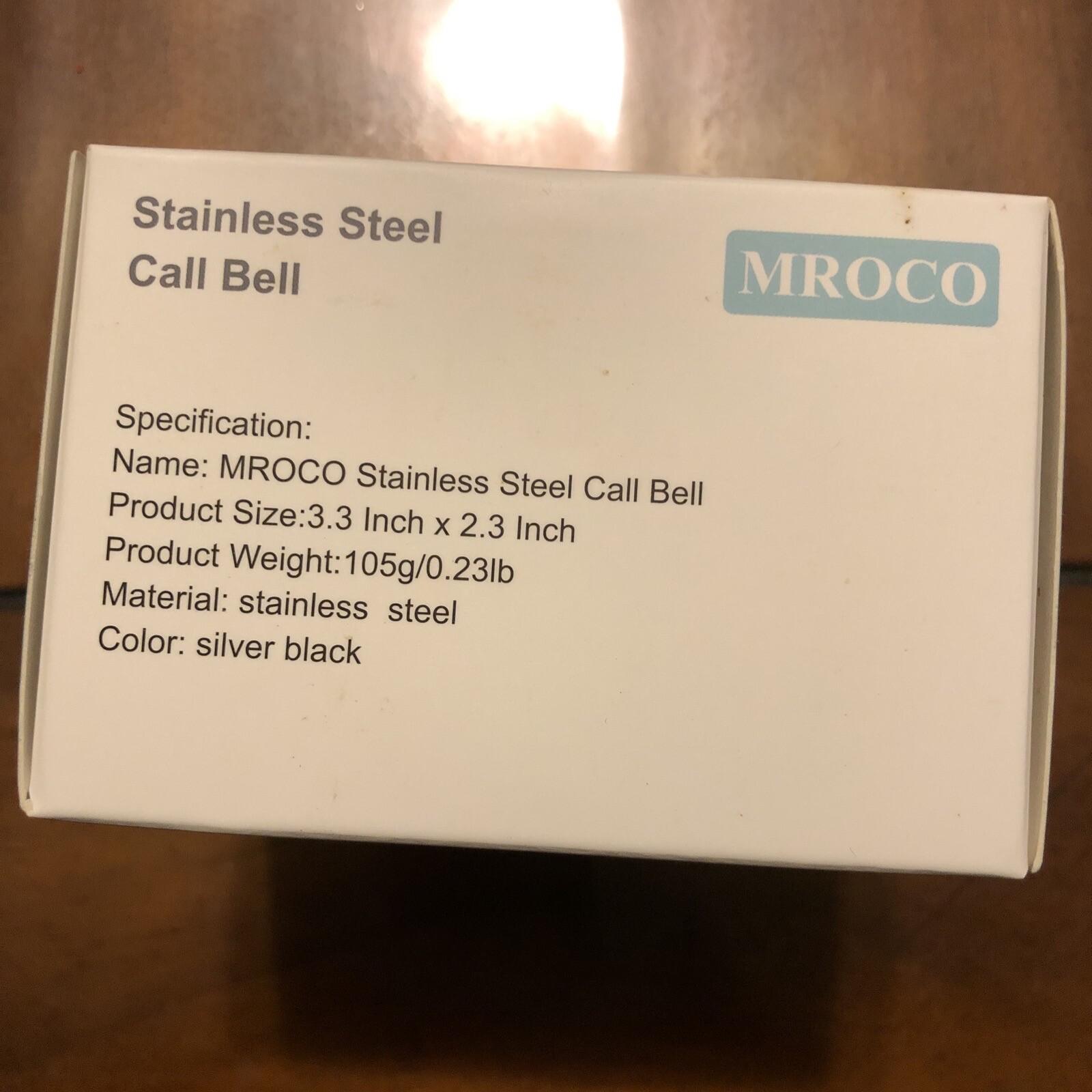 MROCO Stainless Steel Call Bell 3.3″x2.3″