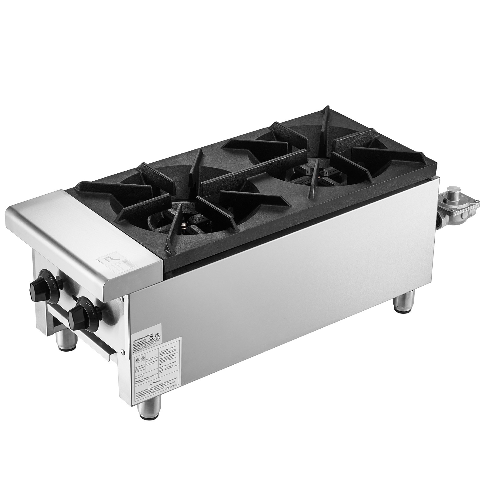 Uimoso Commercial Gas Stove with 2 Burners for Countertop Cooking in Kitchens
