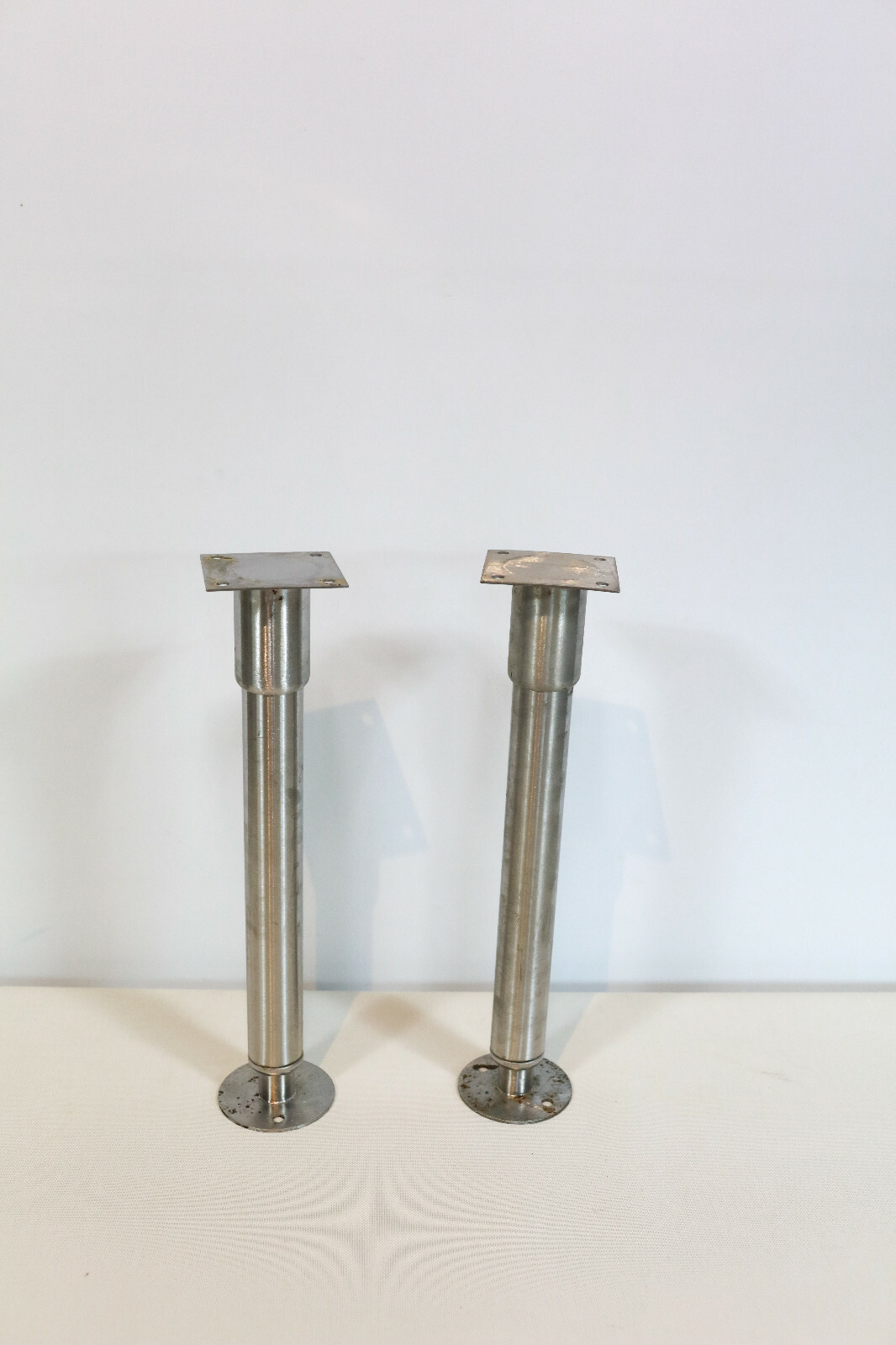 PAIR of CHG Stainless Restaurant Equipment / Table Legs / 16″ Adjustable Height