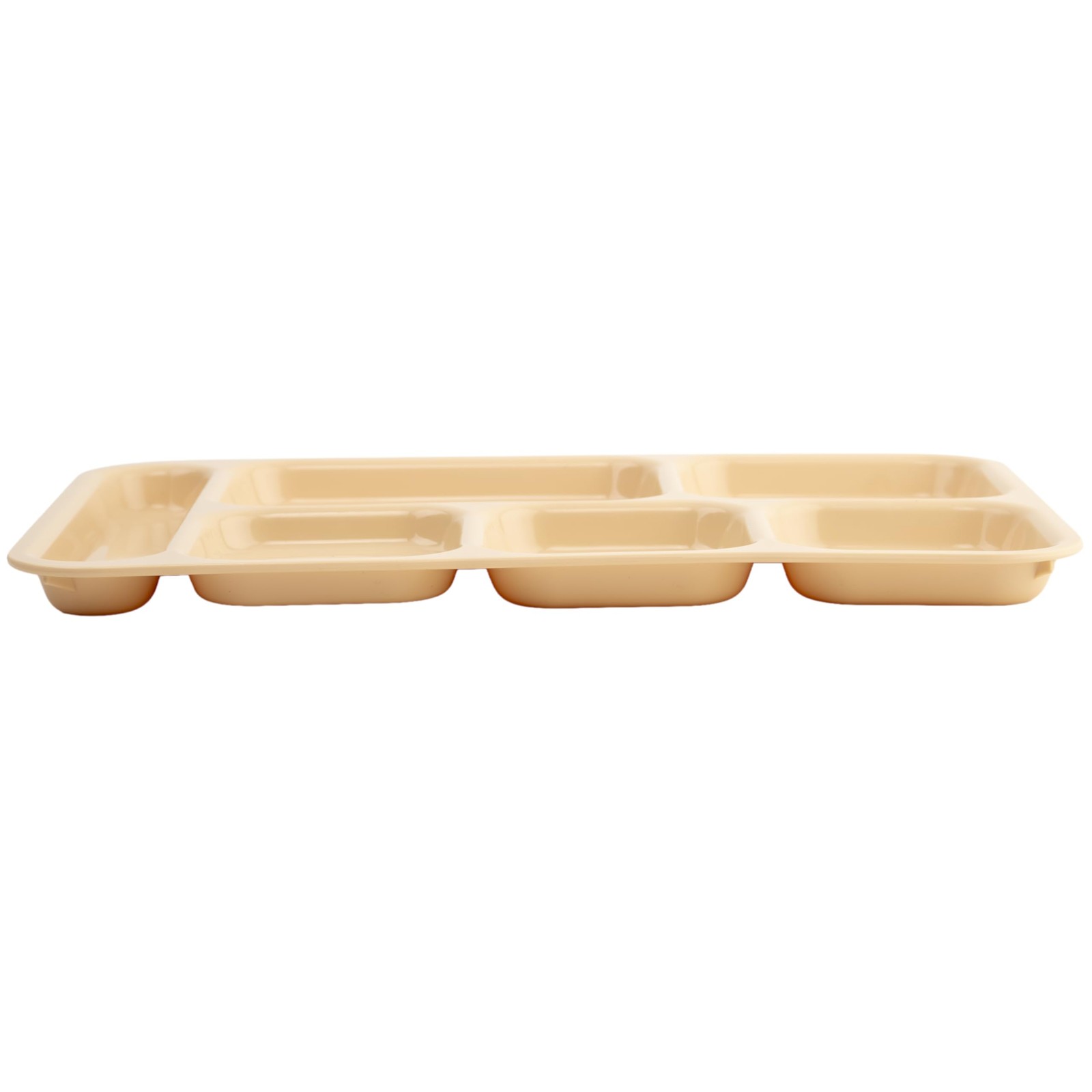 Get G.E.T. 6 Compartment School Cafeteria Tray Right Handed 14.25 X 9.75 Tan 4