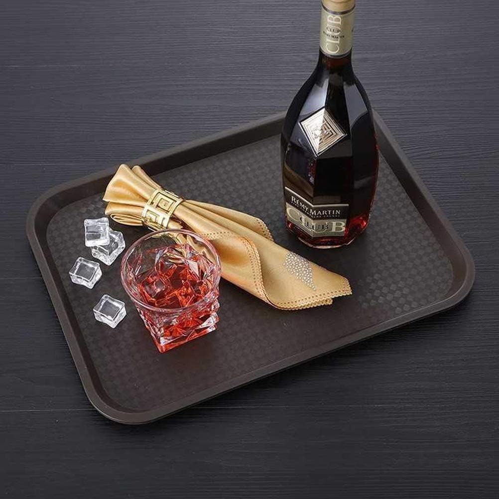 Yarlung 6 Pack Plastic Fast Food Trays, 16×12 Inches Restaurant Serving Trays