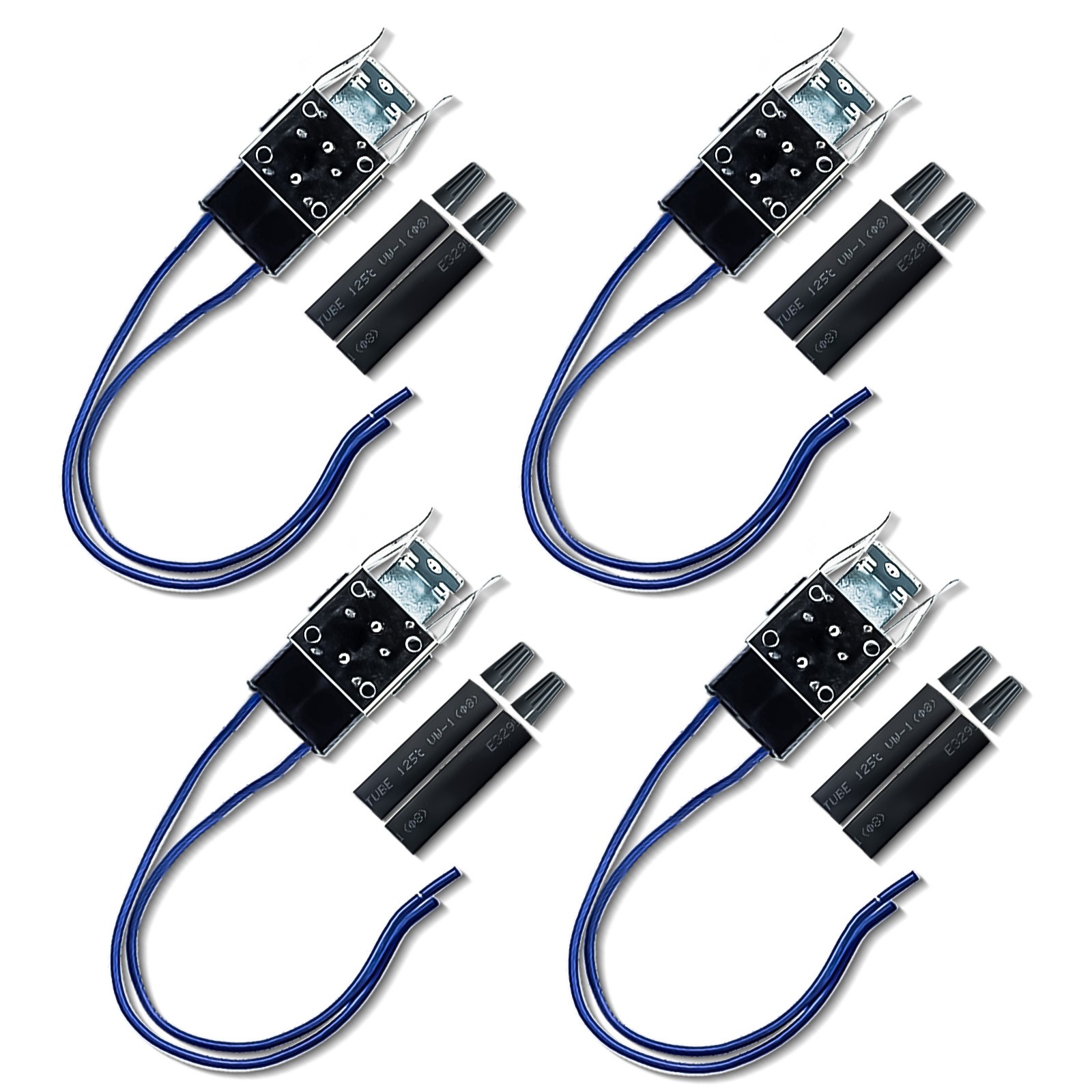 4-pack WB17X5113 Element Receptacle & Wire Kit for GE Hotpoint Electric Ranges