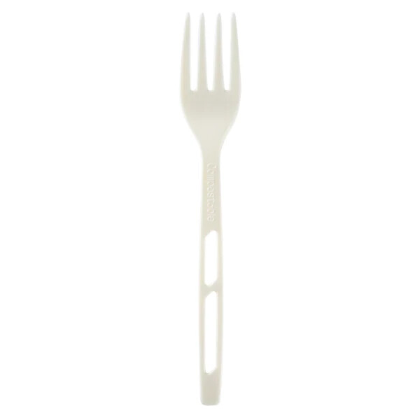 Karat Earth® WRAPPED CPLA Compostable Fork, Heavy Weight/White (750ct),KE-U3400W