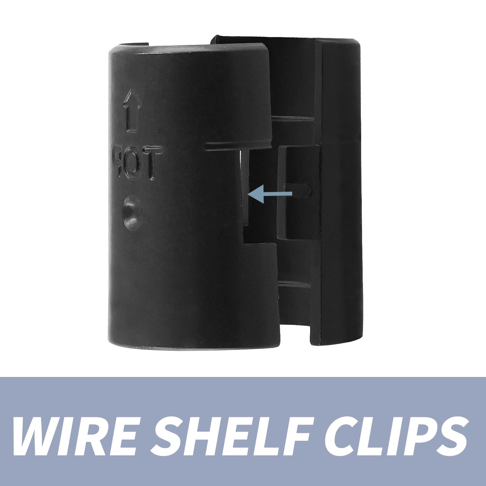 72 Pack Wire Shelf Clips for 1 Inch Post, Split Shelving Sleeves Replacements…