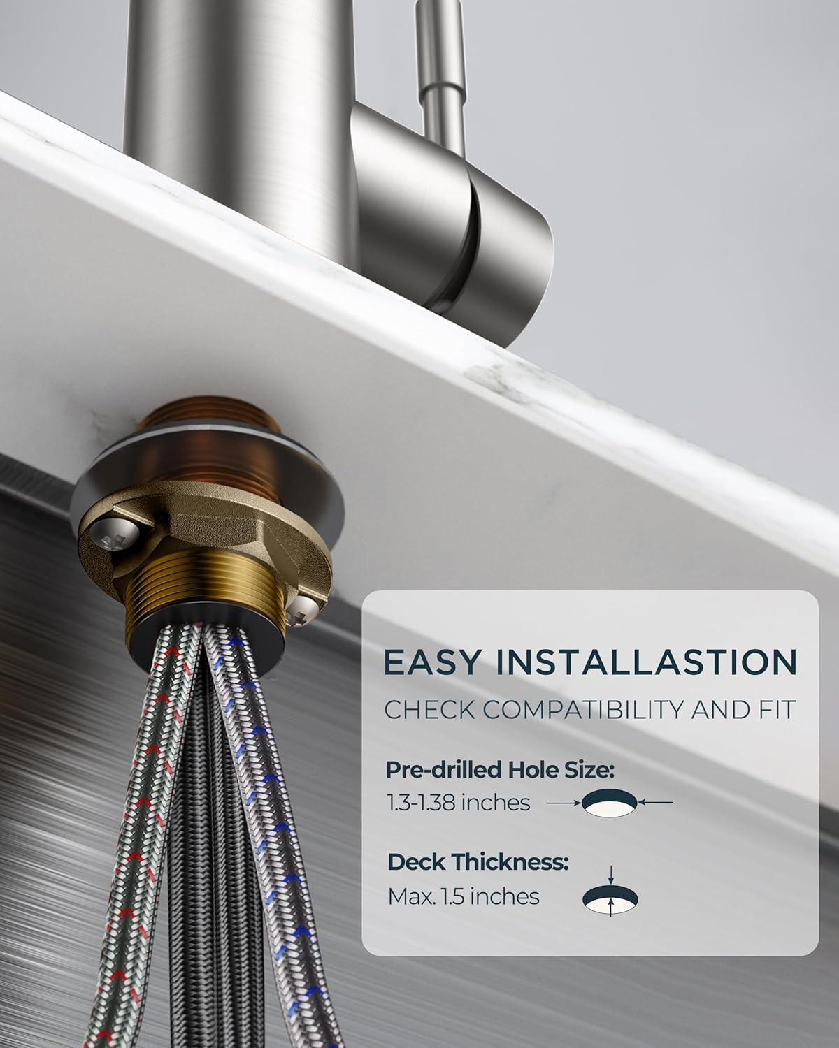 Kitchen Faucets with Pull Down Sprayer, Brushed Nickel High Arc Single Handle st