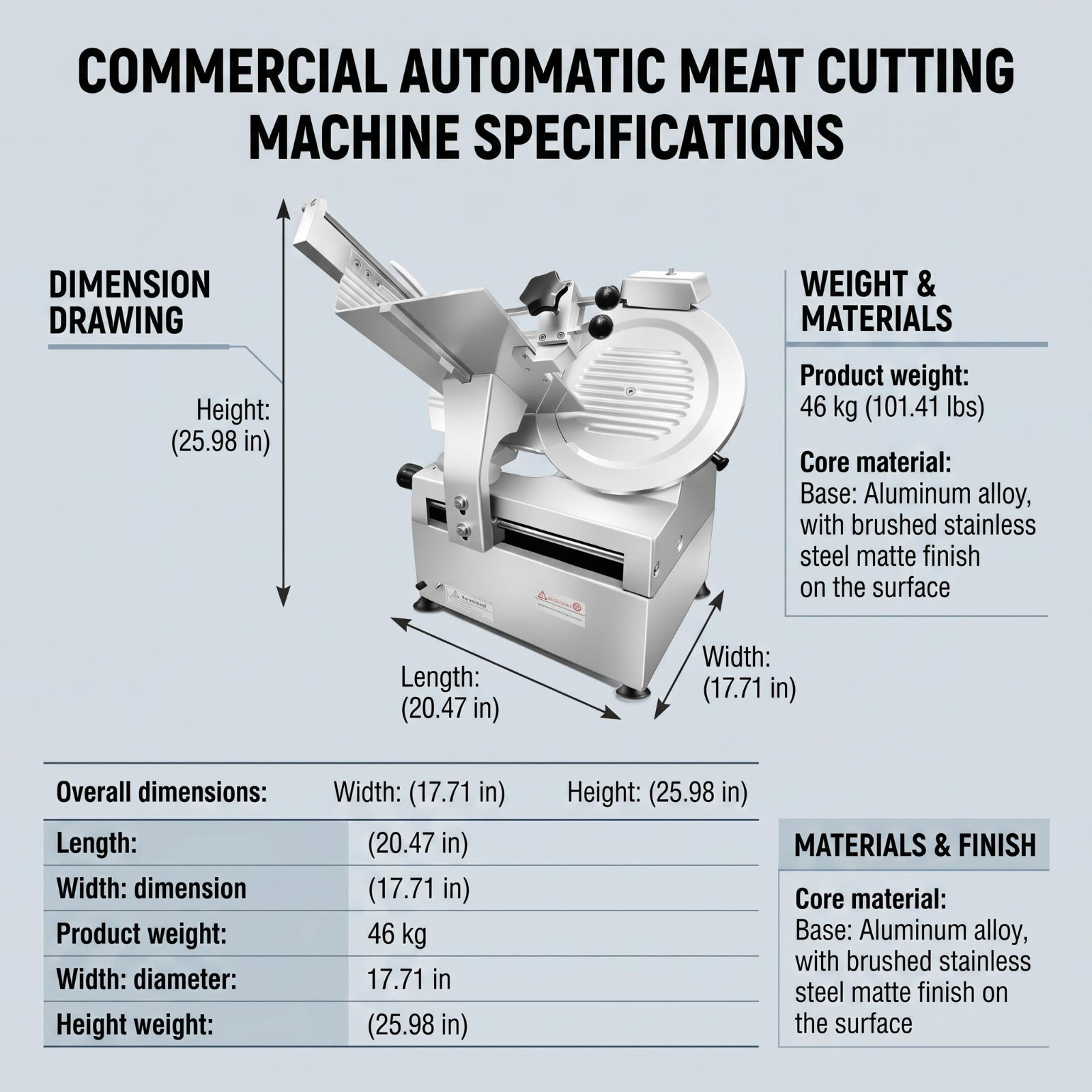 550W Electric Meat Slicer w/11-Inch Blade Electric Deli/ Frozen Food Slicer