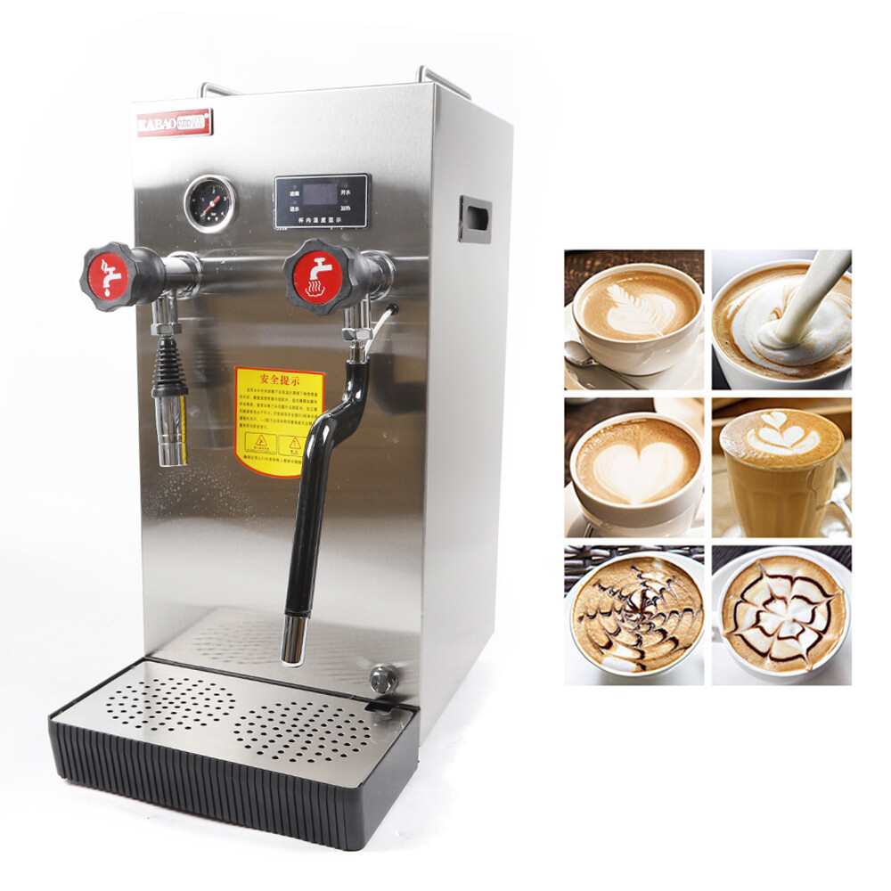 8L Commercial Milk Frother Steamer Full-Automatic Boiling Water Frothing Machine