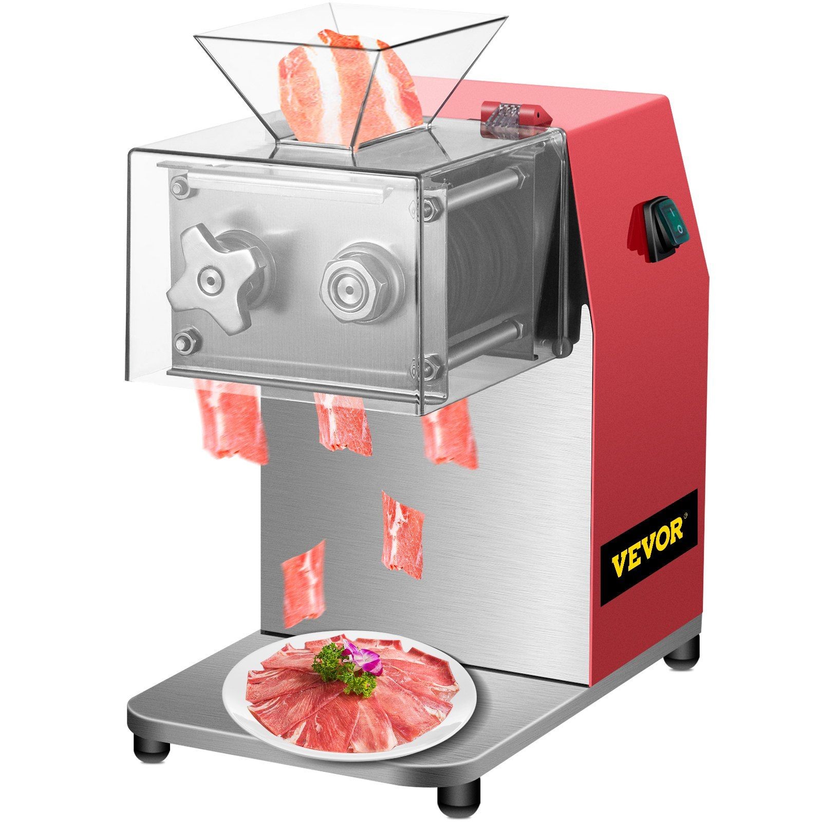 Commercial Meat Cutting Machine, 551 Lbs/H 850W Meat Shredding Machine, 3.5mm Bl