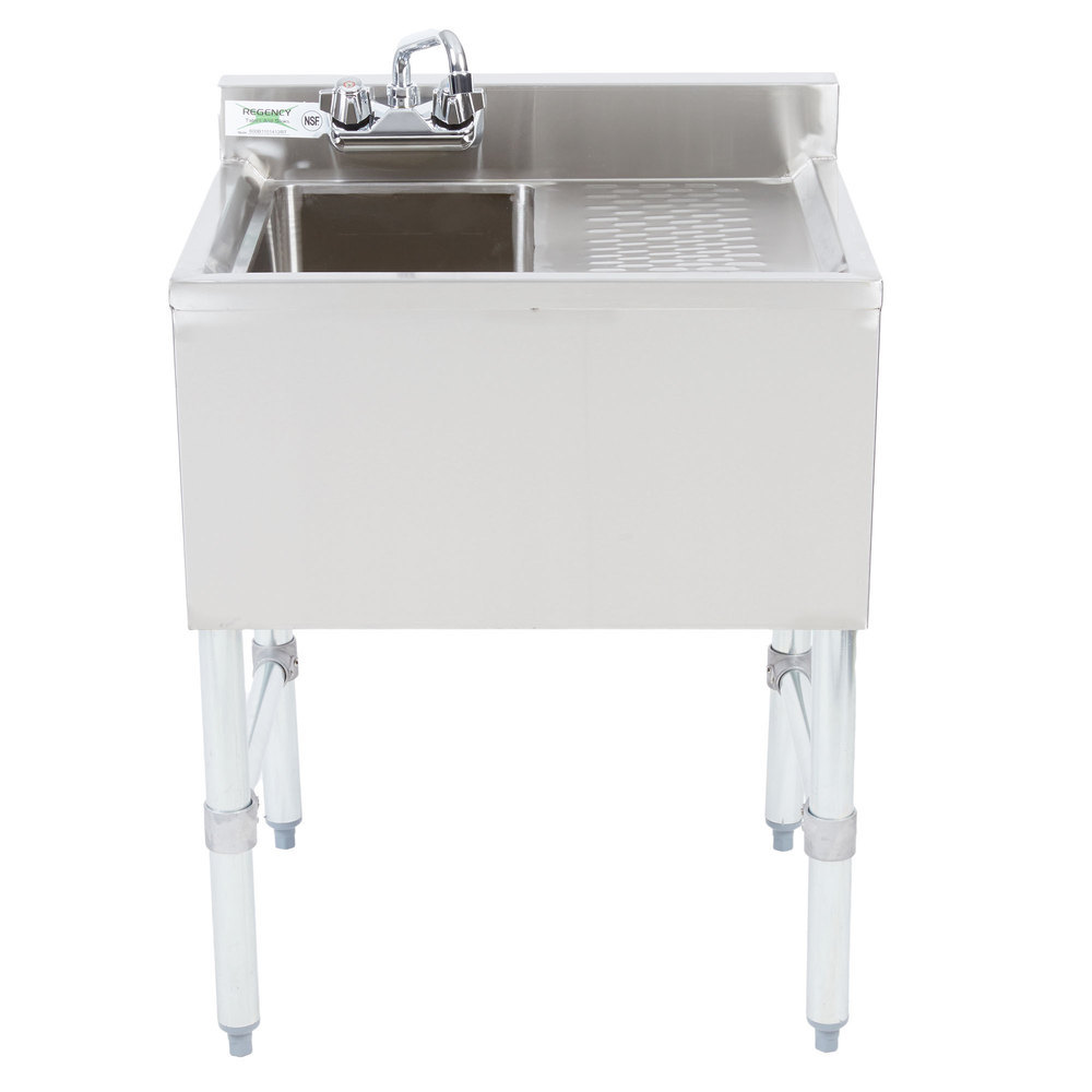 NEW 1 Bowl Underbar Stainless Steel Hand Wash Sink RIGHT Drainboard Commercial