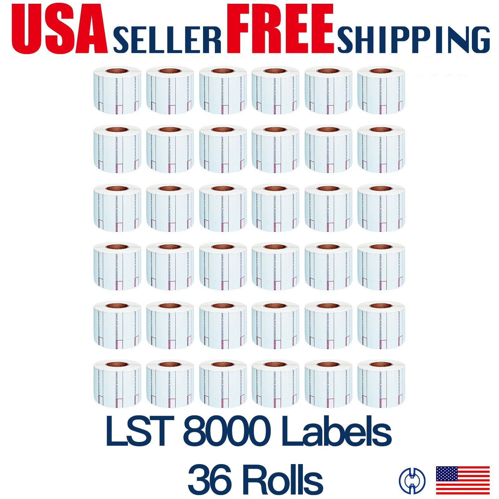 LST-8000 Printing Scale Label, 58 x 30 mm, Non-UPC, 36 Rolls Per Case New Nice