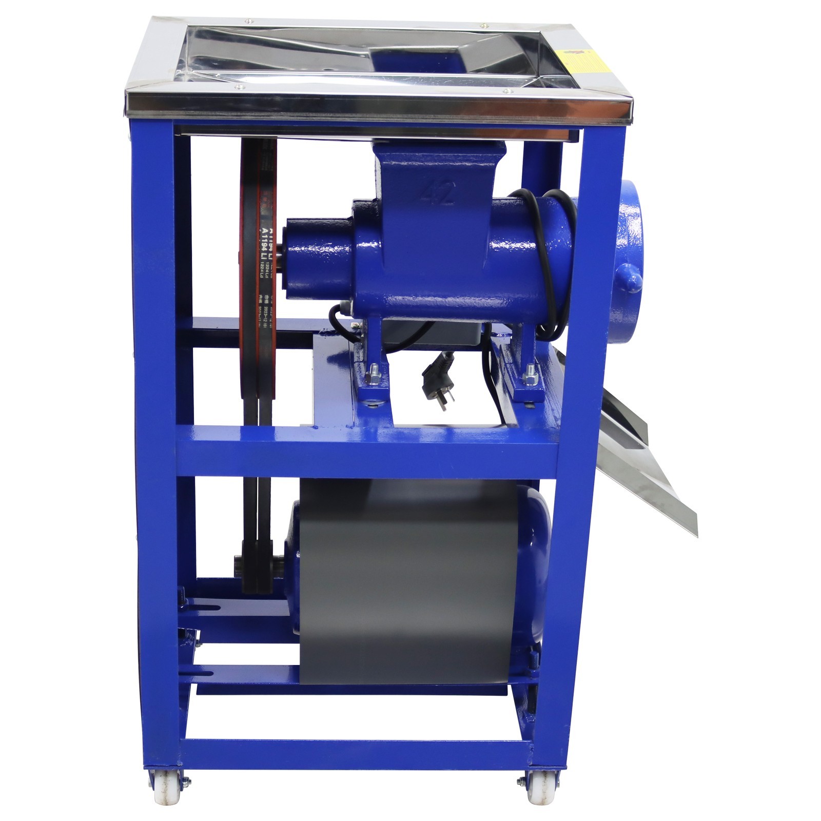 220V Meat Bone Crusher Fish Chicken Chopper Grinder 500lbs/h Output 2200w