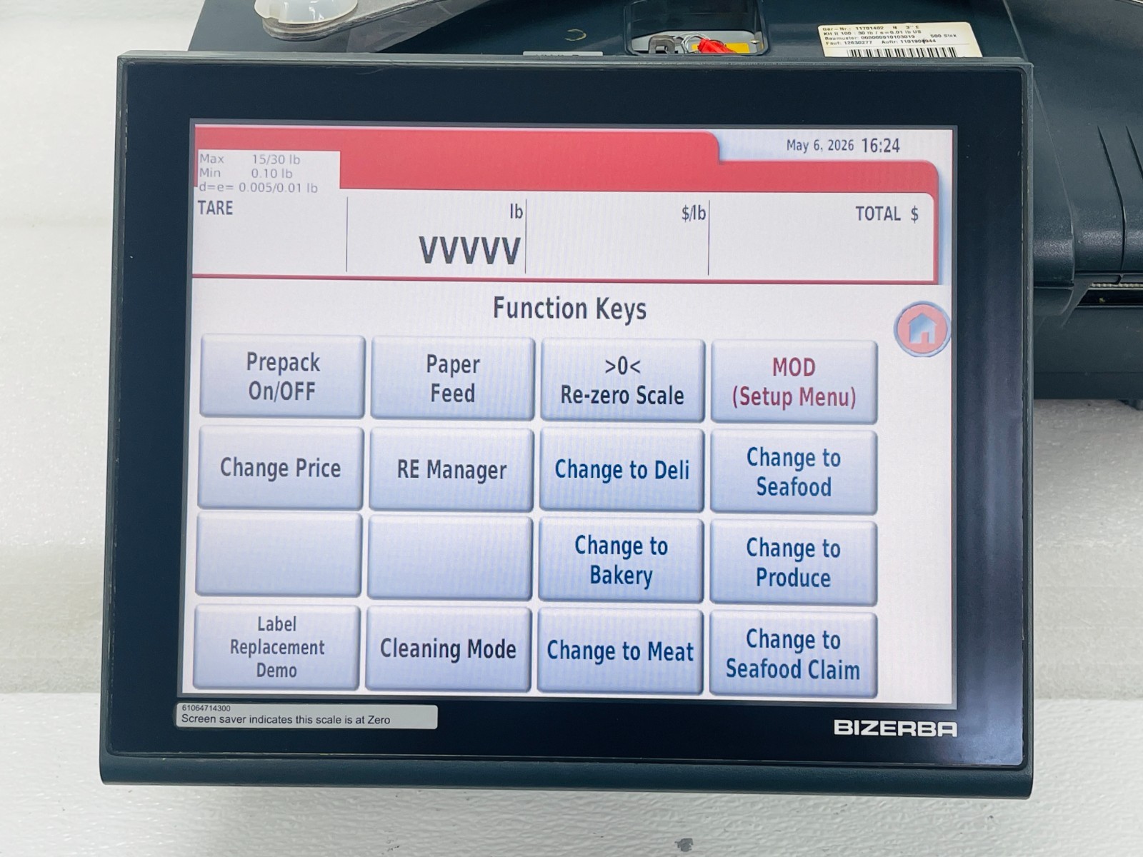 USED – Bizerba KH Series KH II 100 PRO 30 lb. PC Countertop Computing Scale