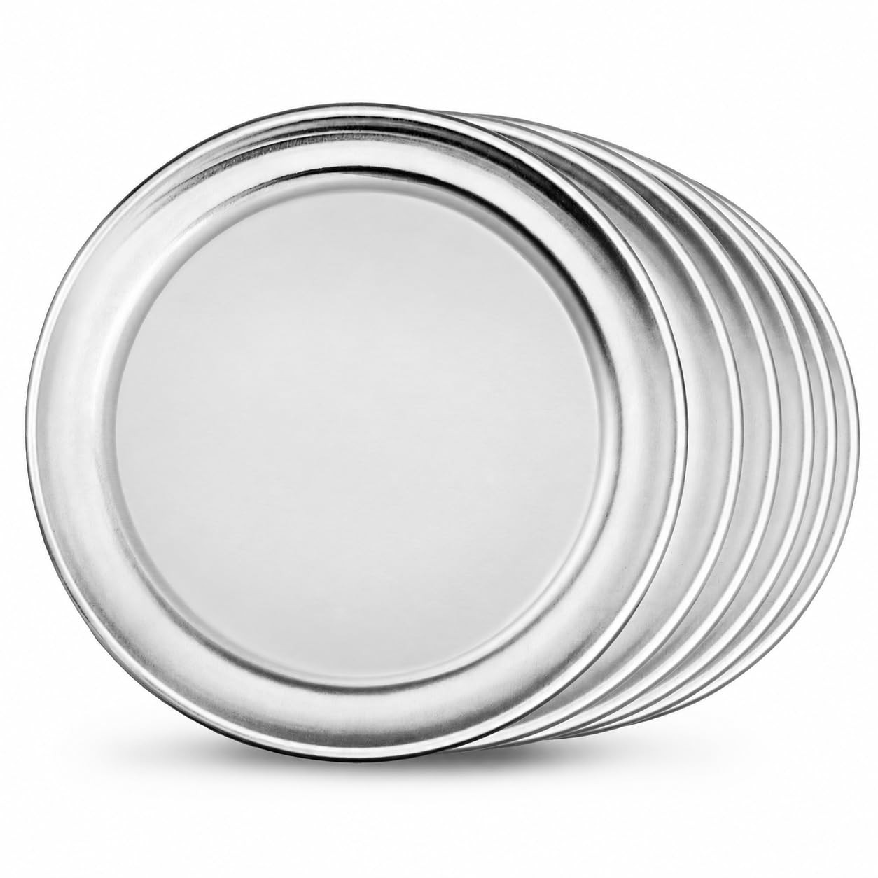 Silver 8 Inch Aluminum Pizza Pan Tray Restaurant Grade Baking Pan