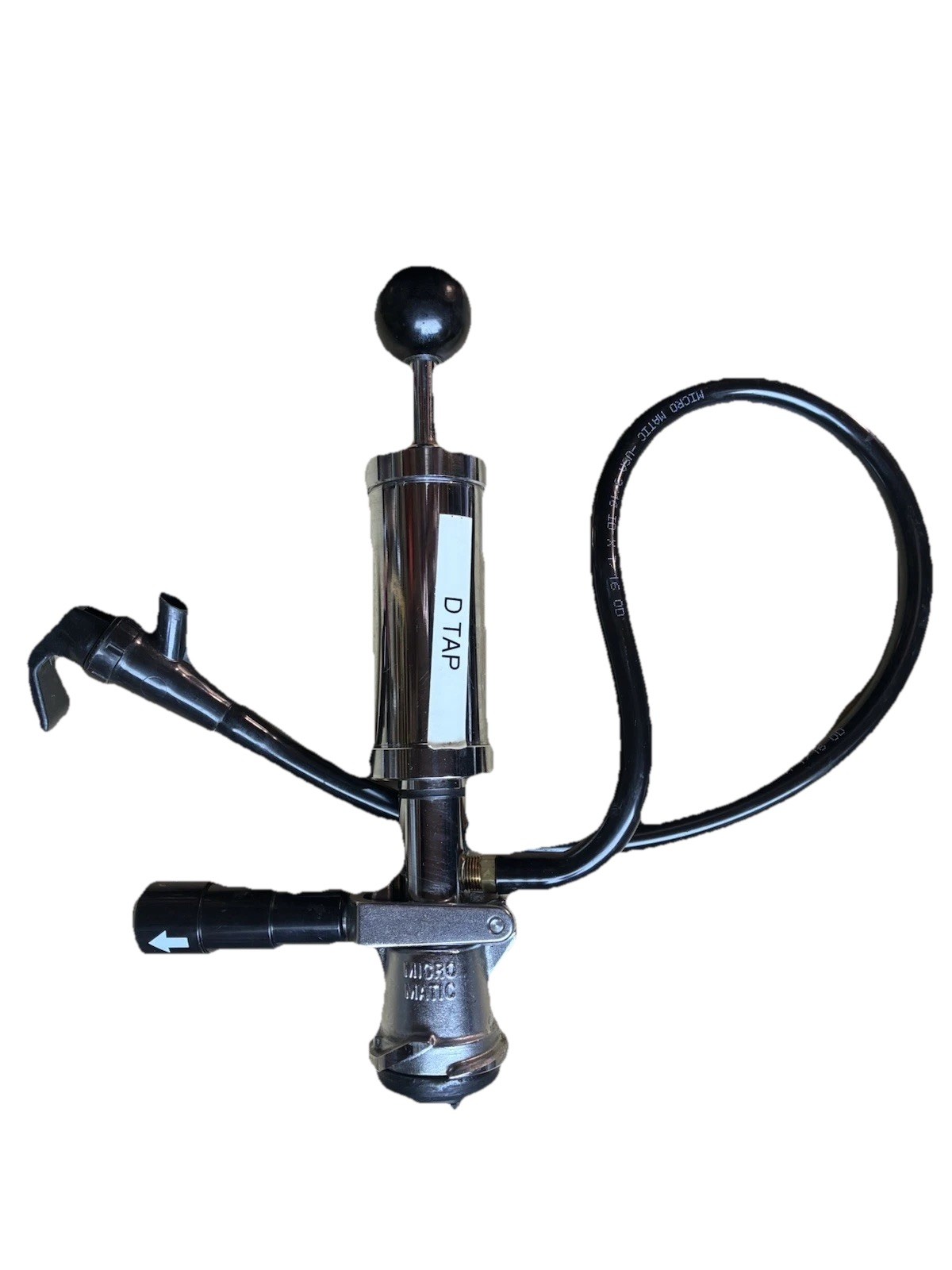 Micro-Matic Chrome Hand Pump Beer Keg Party Tap D