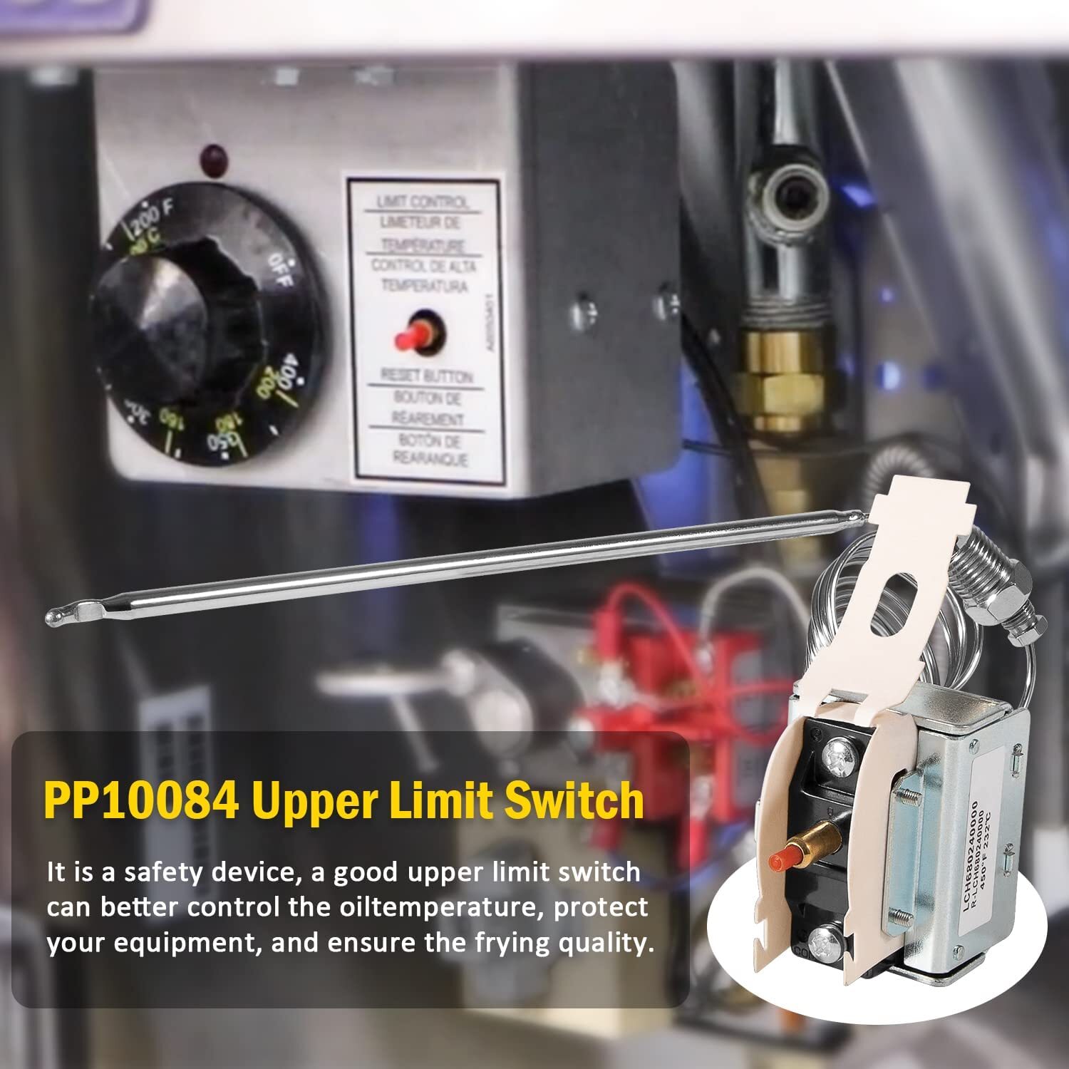 PP10084 High Limit Switch for Pitco All Gas Fryers Safety Thermostat SG14 SG18