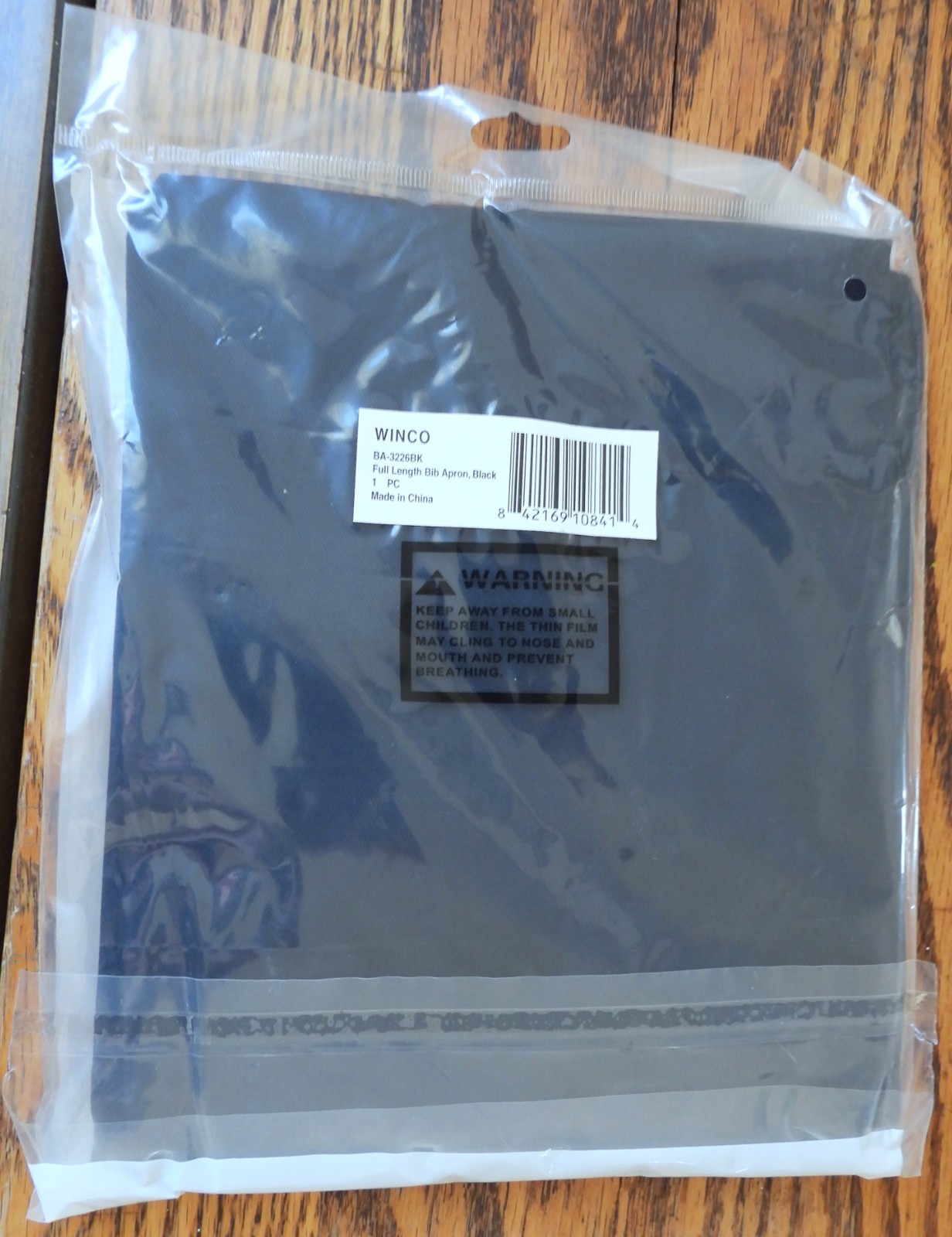 New NOS Winwear Professional Kitchen Bar Restaurant APRON Black Full Length Bib