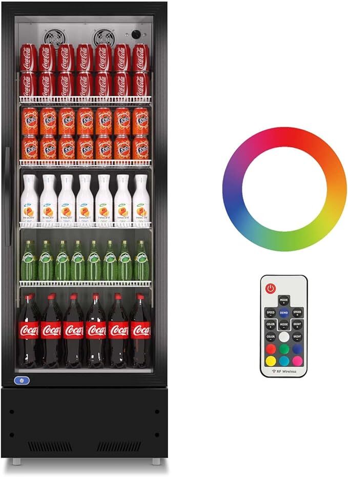 NEW 8 Cu. Ft Commercial Display Refrigerator 1 Door Merchandiser Beverage Cooler