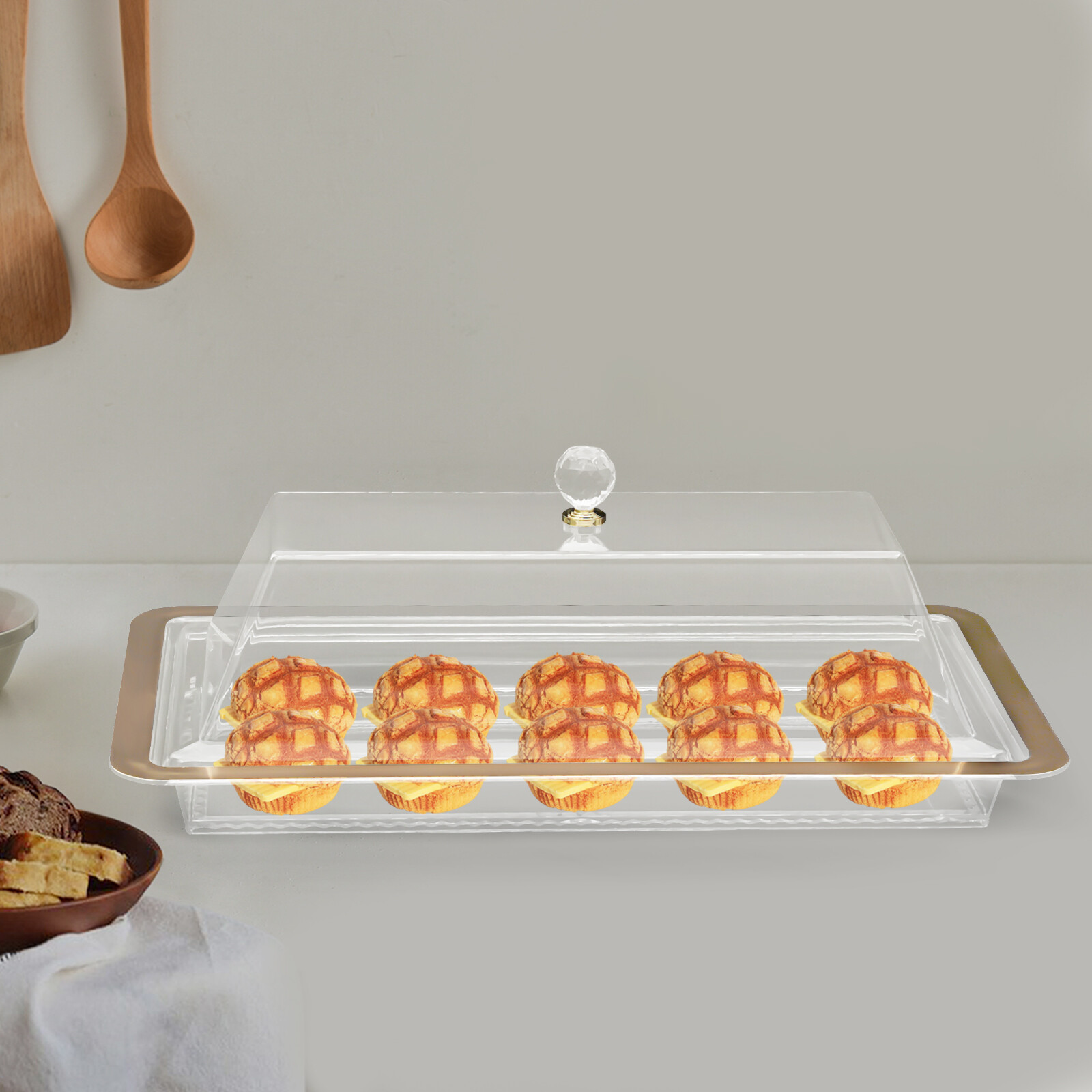 Acrylic Cake Stand Serving Tray with Lid Wedding Cake Stand with Cover Modern