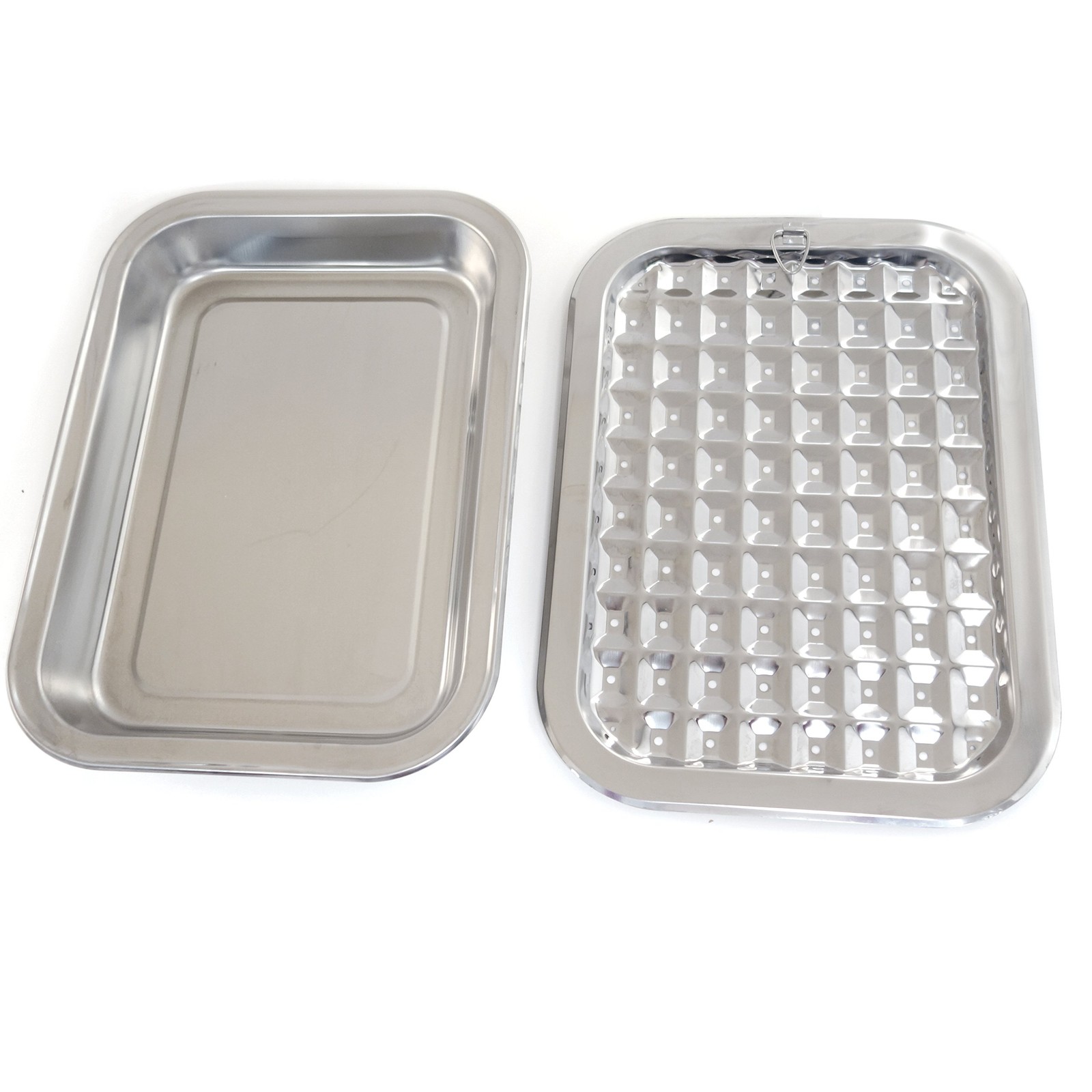 Norpro 274 Stainless Steel Broil/Roast Pan Set 17 Inch Silver