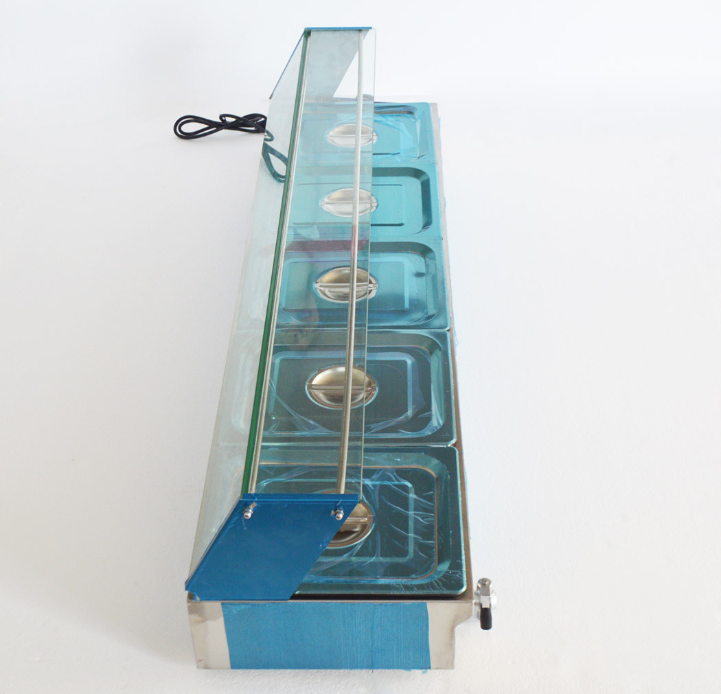 5 Pans Bain Marie Countertop Food Warmer Steam Table 1500W Restaurant Equipment